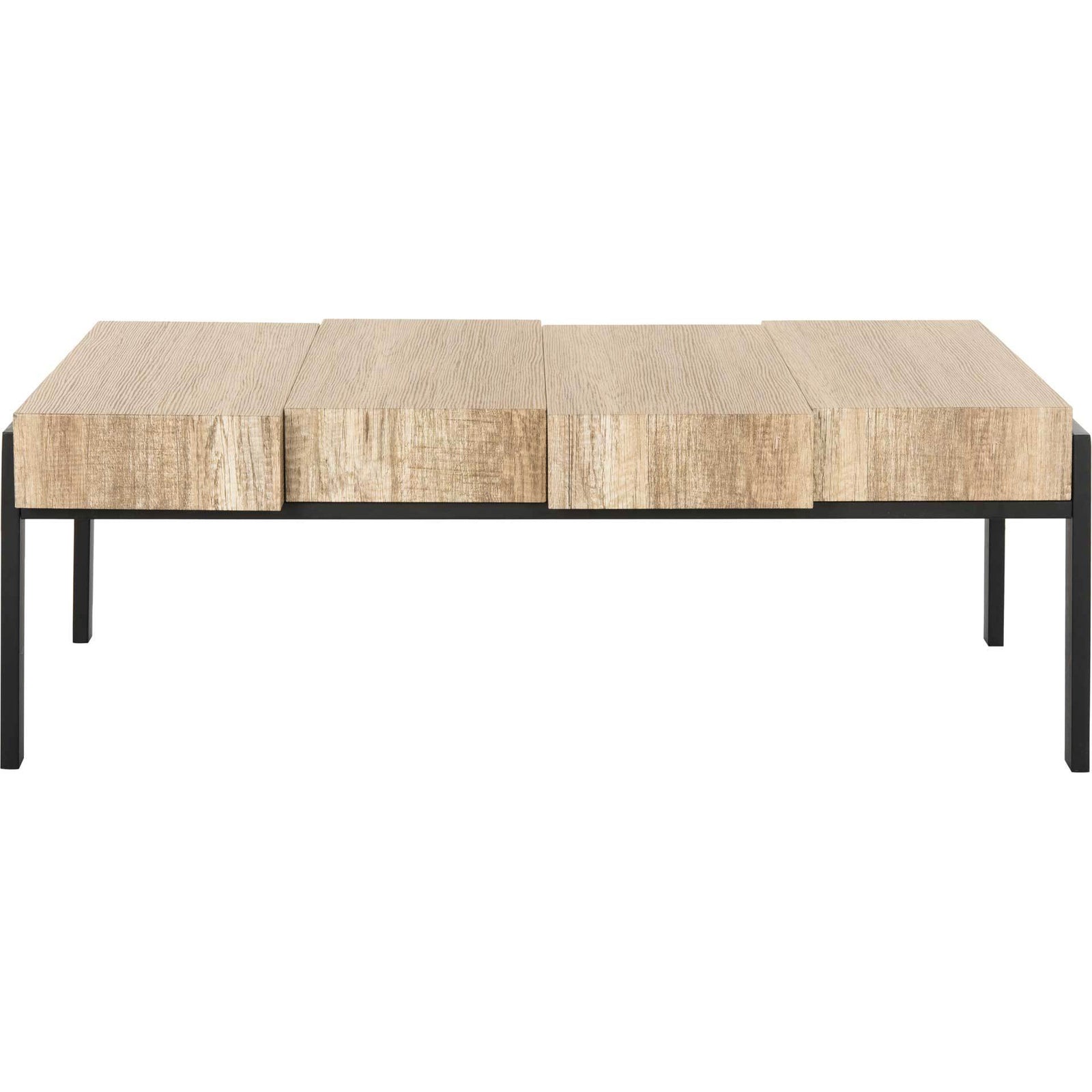 Alexa Contemporary Rustic Coffee Table Multi Brown/Black