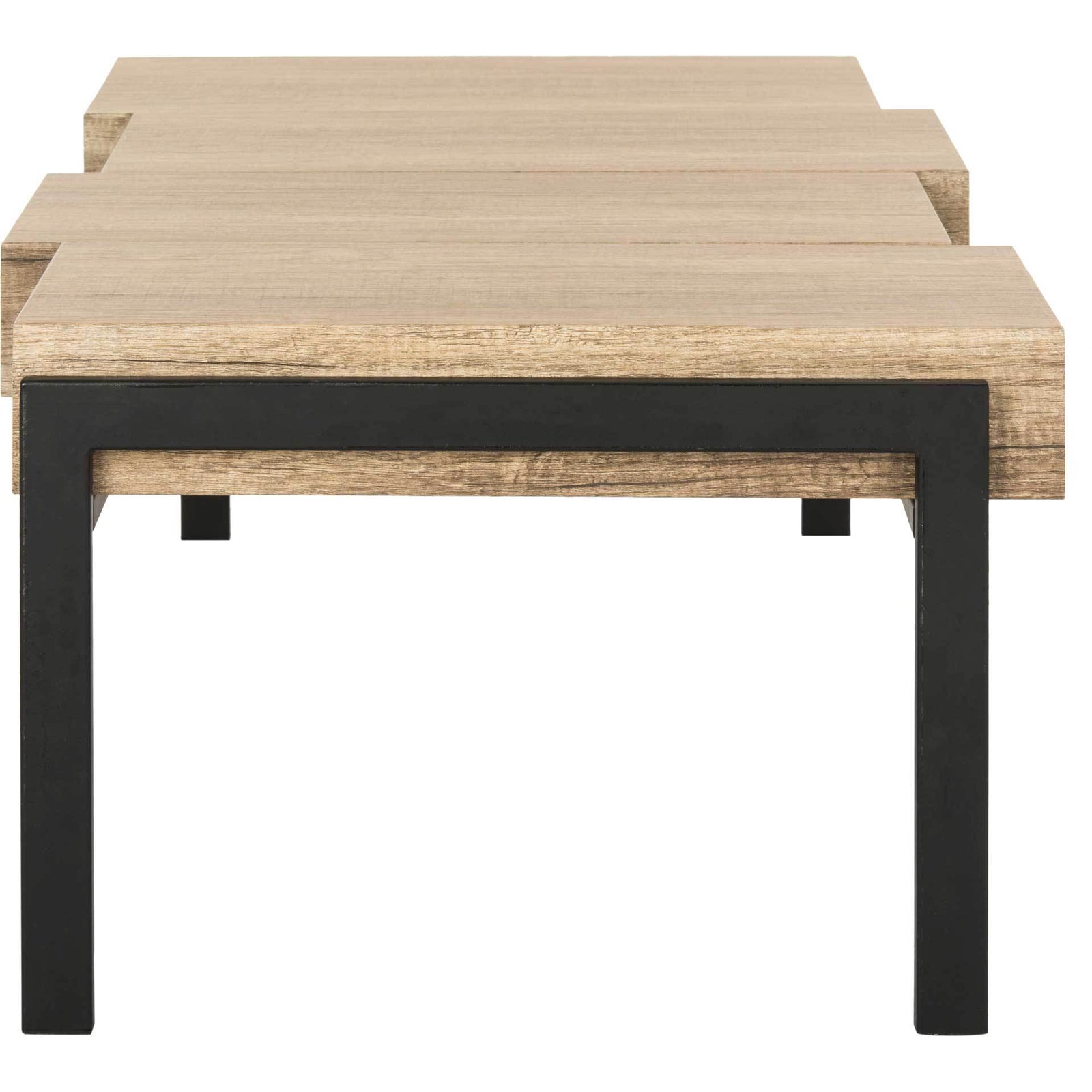 Alexa Contemporary Rustic Coffee Table Multi Brown/Black