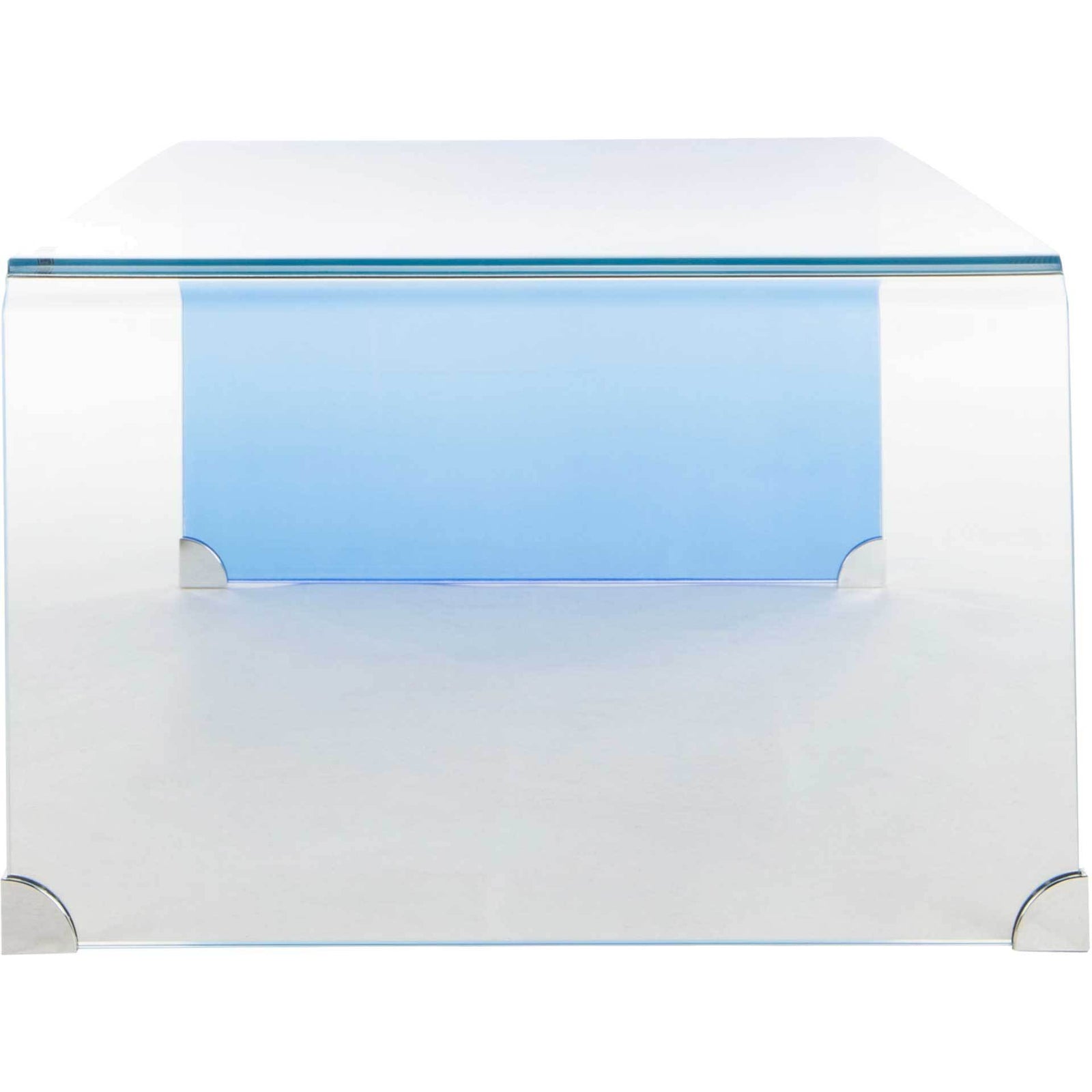 Cristopher Ombre Glass Coffee Table Clear/Blue