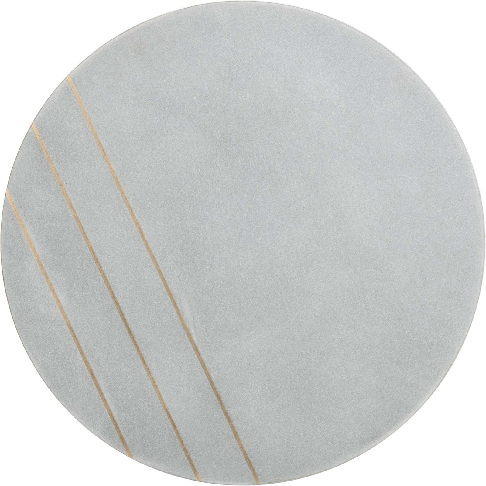 Temara Round Concrete Coffee Table Cement/Brass