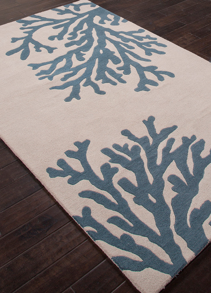 Coastal Seaside Bough Silver Birch/Indian Teal Area Rug