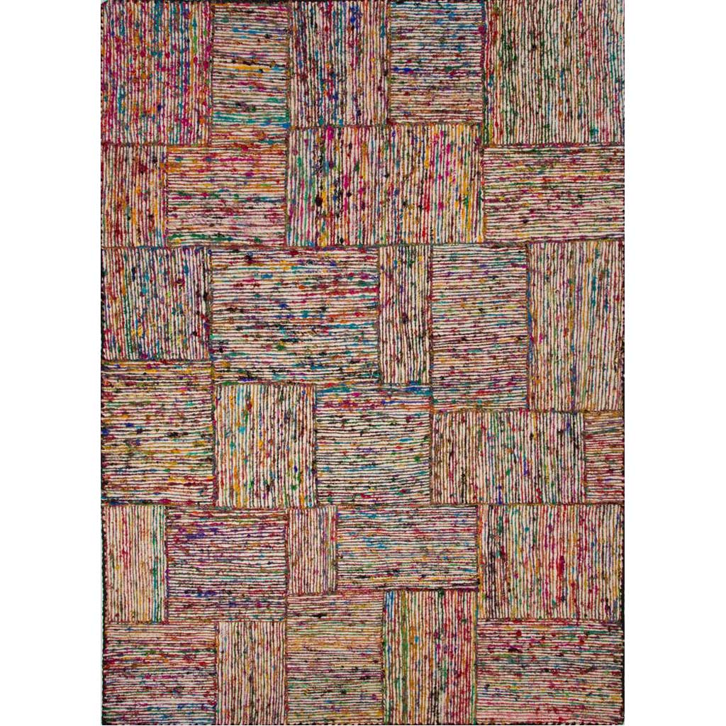 Darien Silk Lane Swan White/Fuschia Purple Area Rug