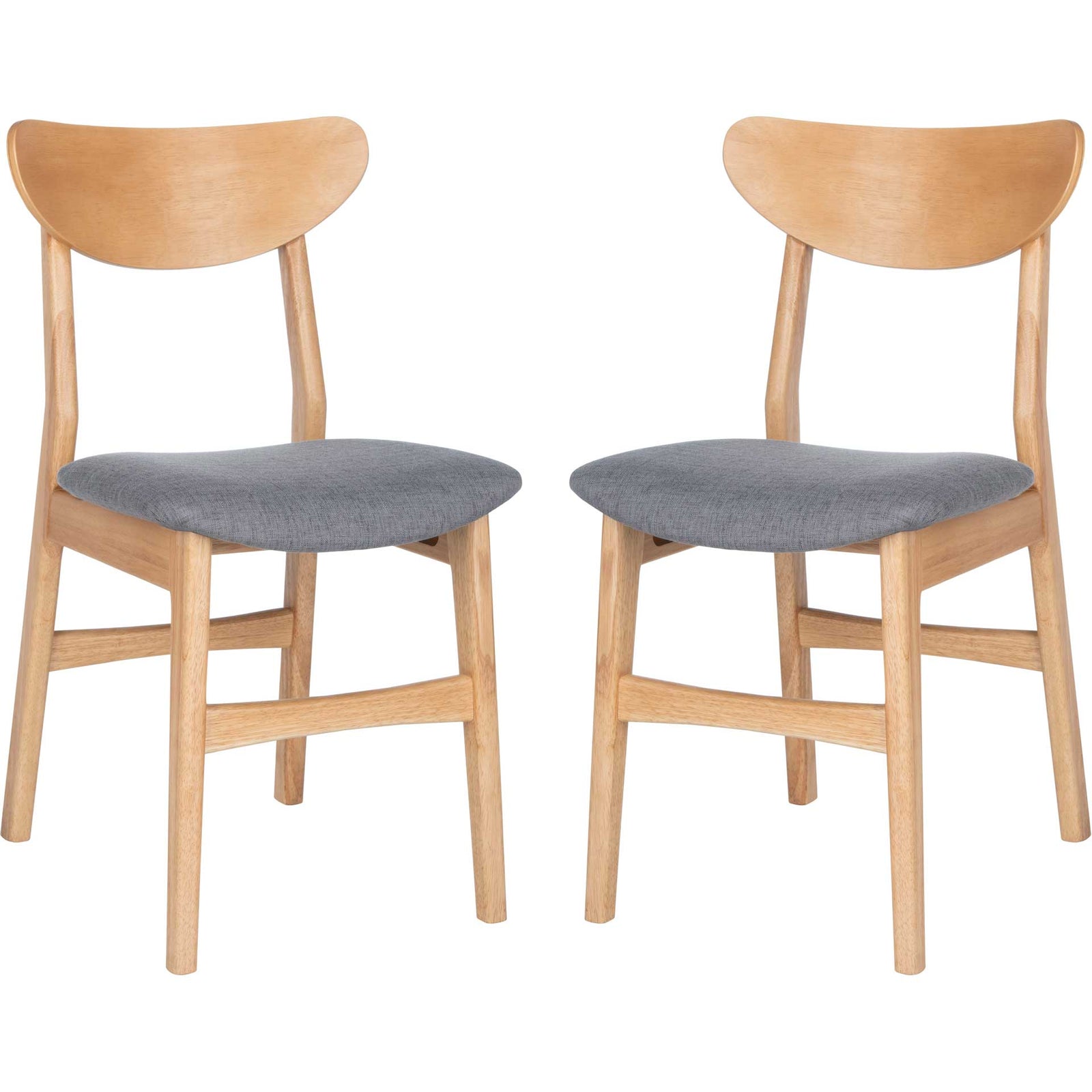 Lucas Retro Dining Chair Natural/Gray (Set of 2)