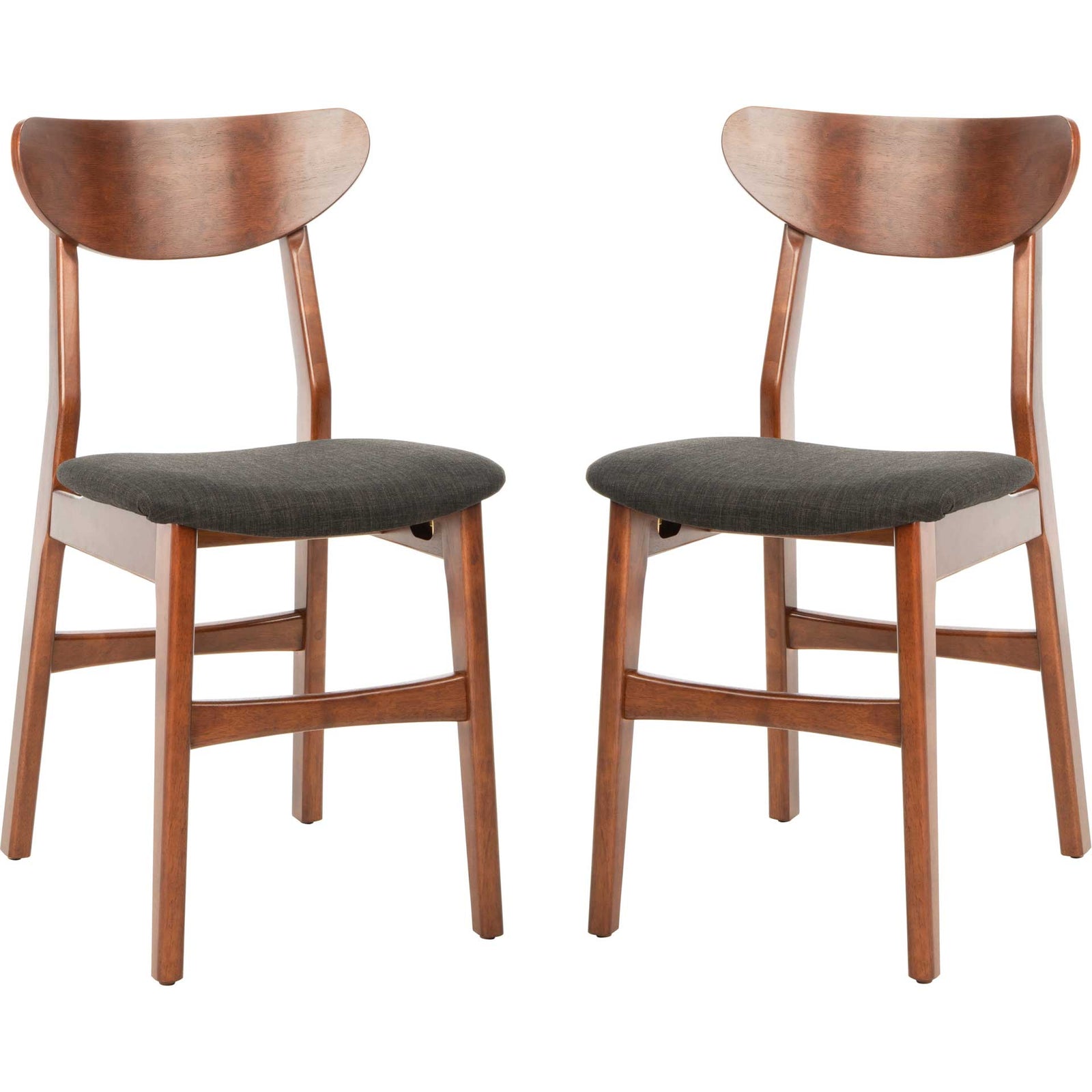 Lucas Retro Dining Chair Cherry/Black (Set of 2)
