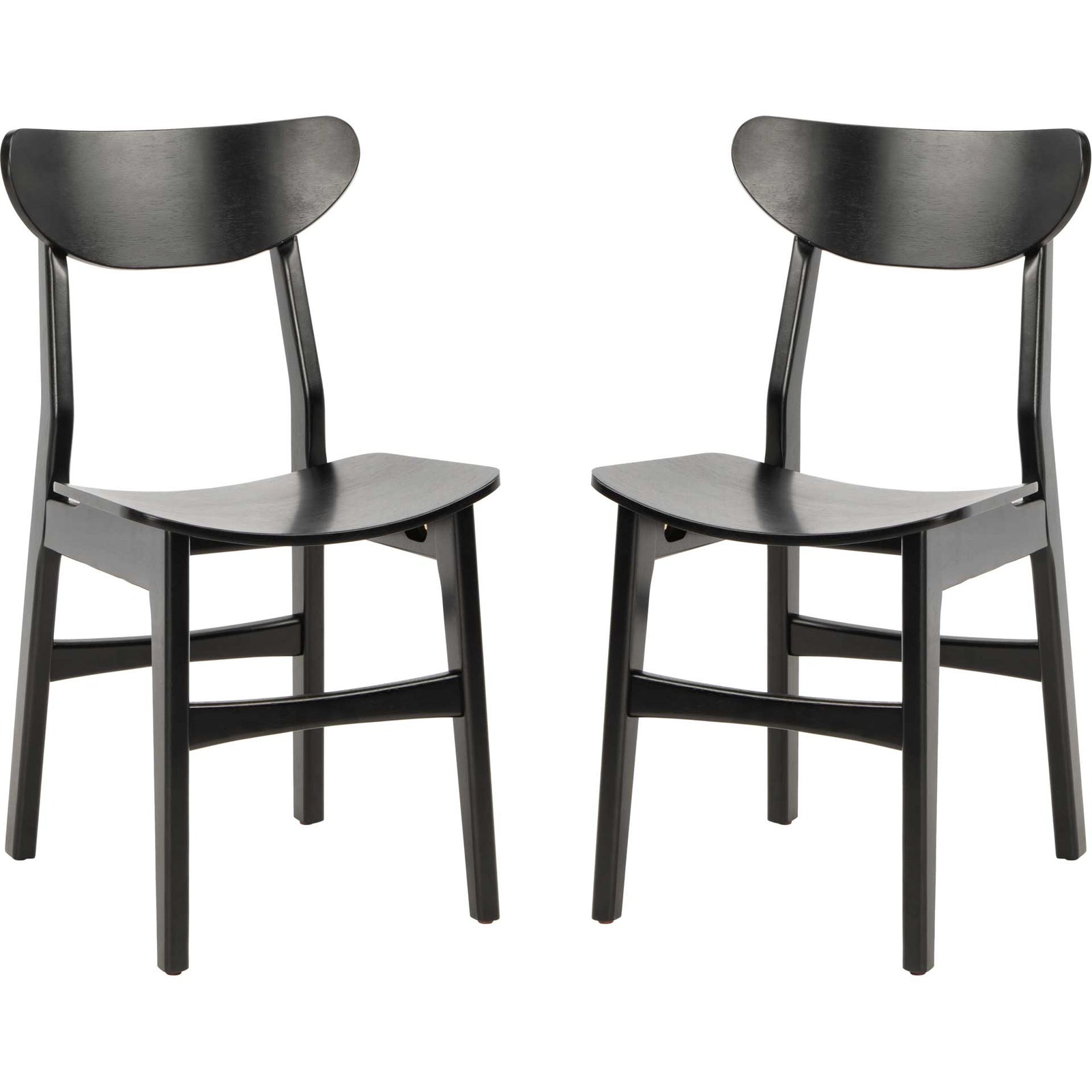 Lucas Retro Dining Chair Black (Set of 2)