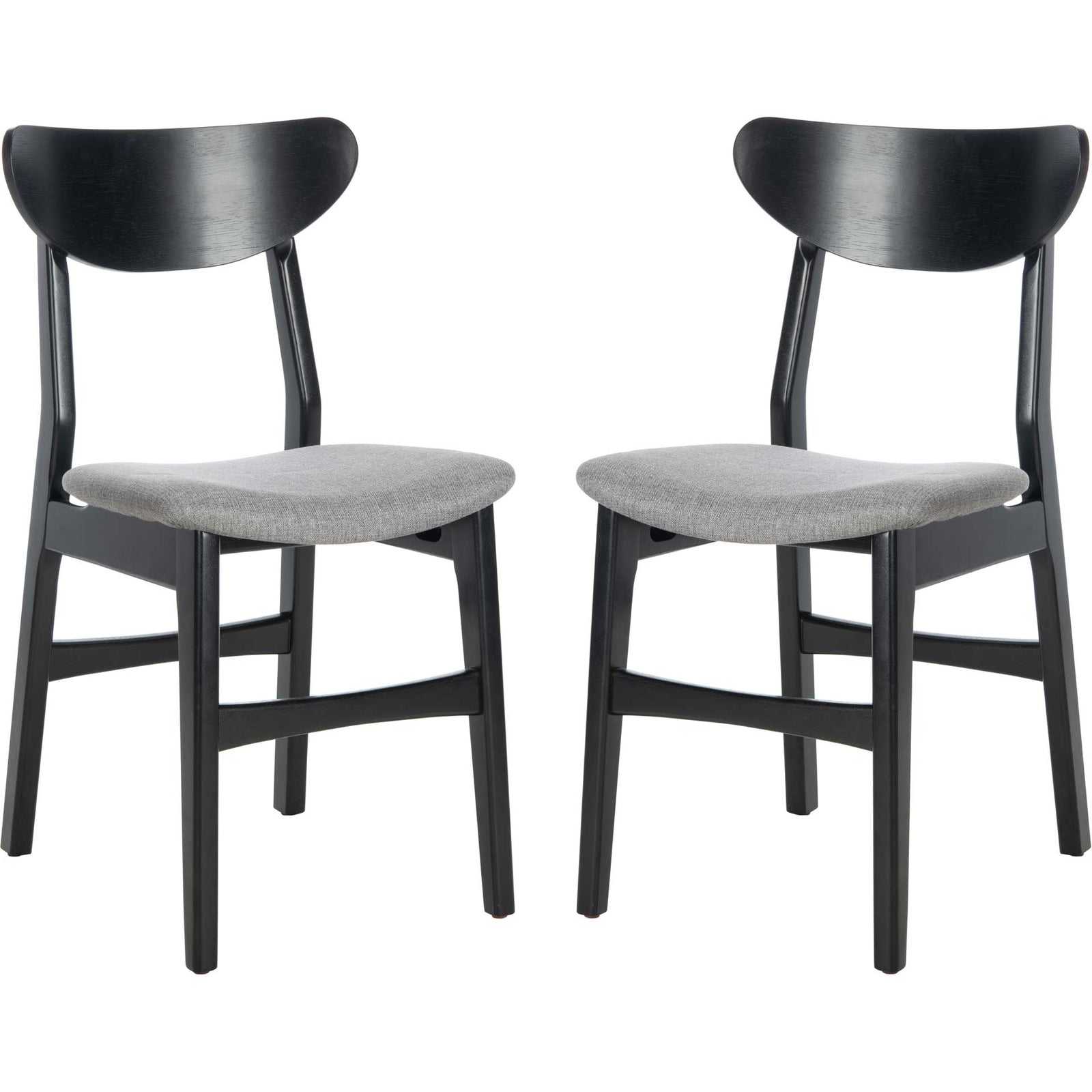 Lucas Retro Dining Chair Black/Gray (Set of 2)