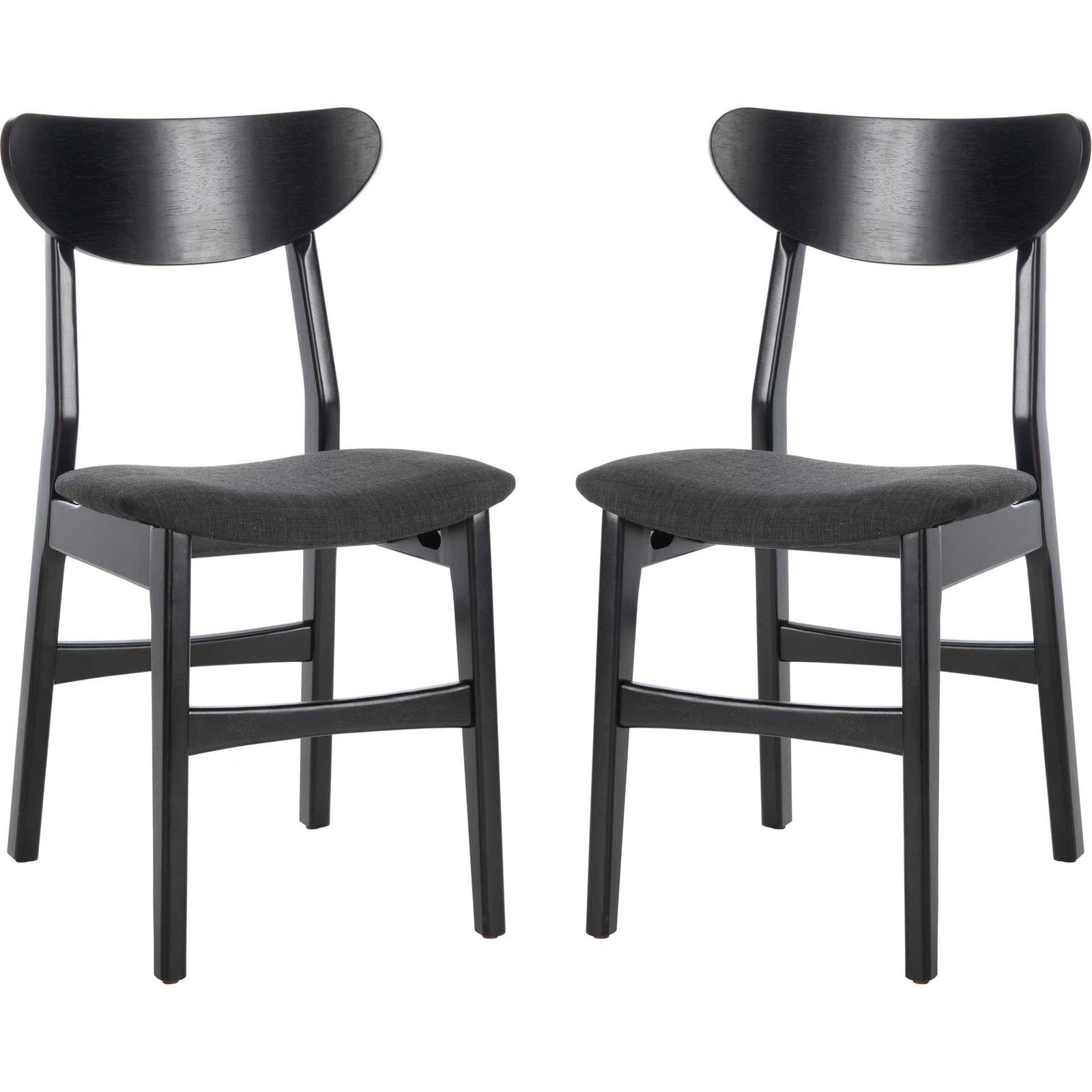 Lucas Retro Dining Chair Black/Black (Set of 2)