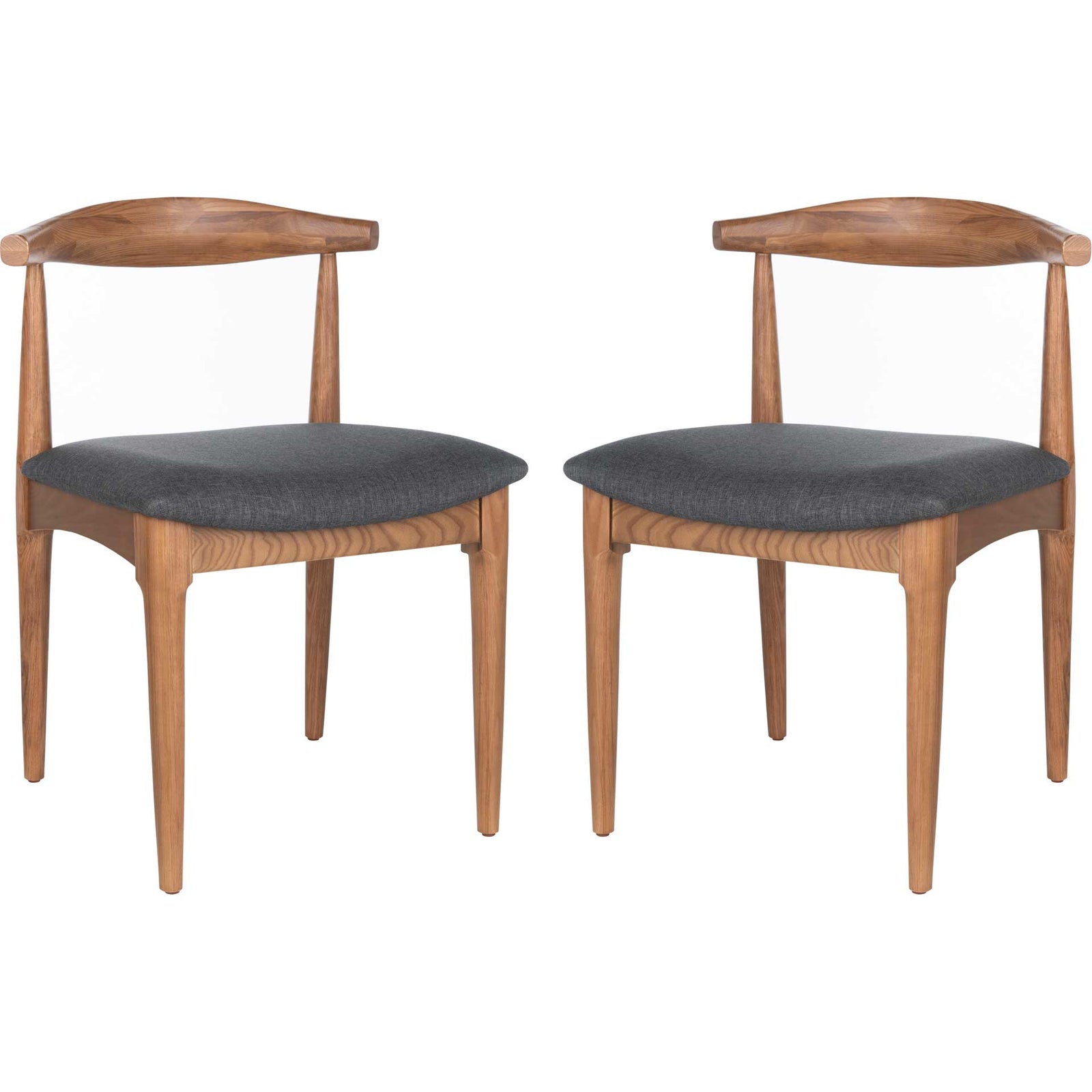 Lilly Dining Chair Brown/Dark Gray (Set of 2)