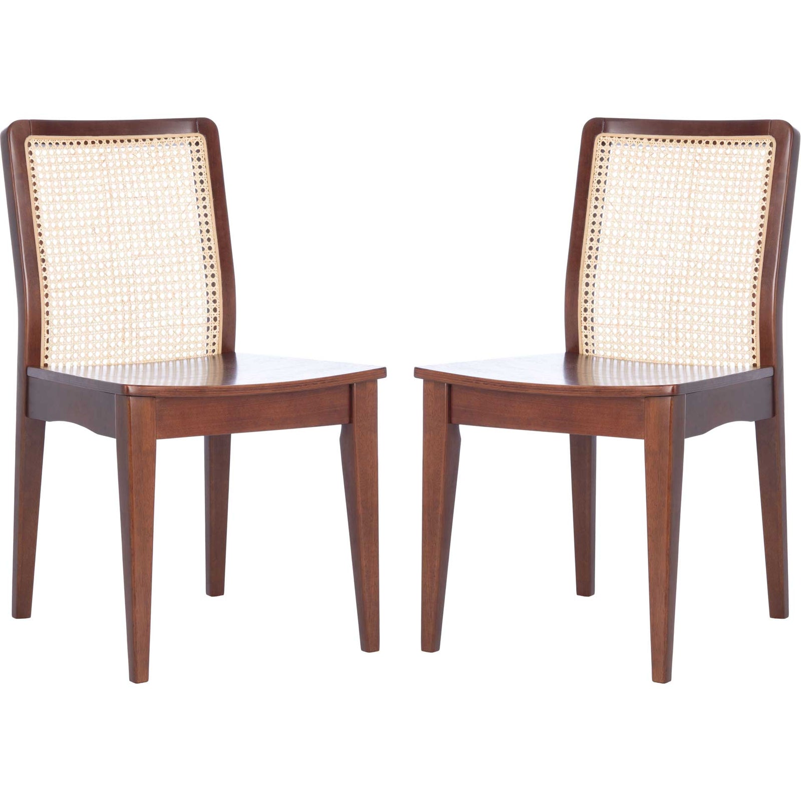Belomy Rattan Dining Chair Dark Brown/Natural (Set of 2)