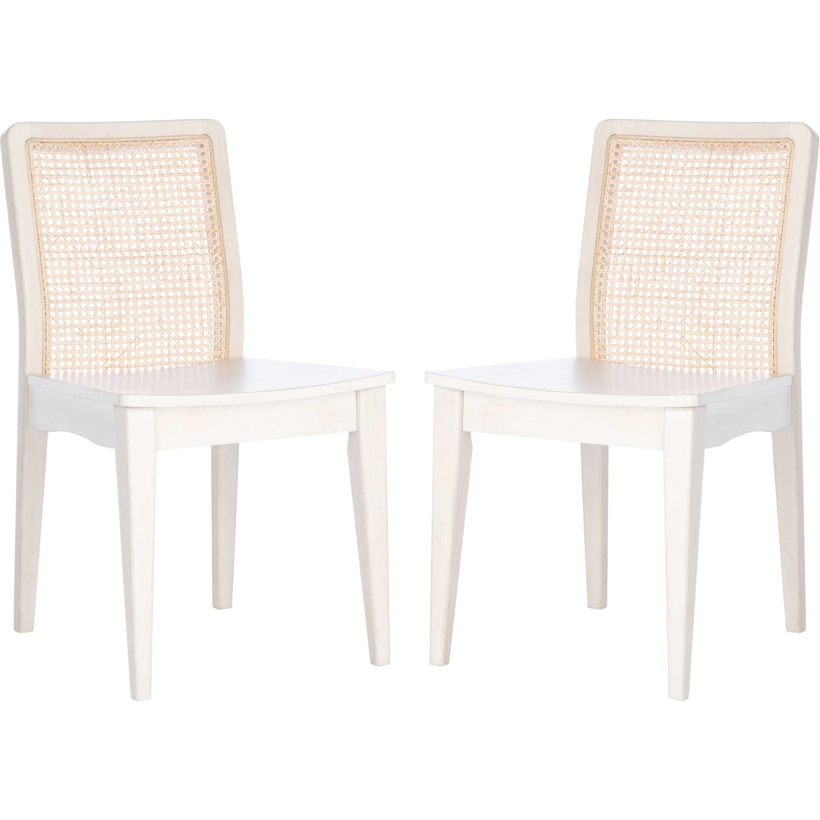 Belomy Rattan Dining Chair White/Natural (Set of 2)