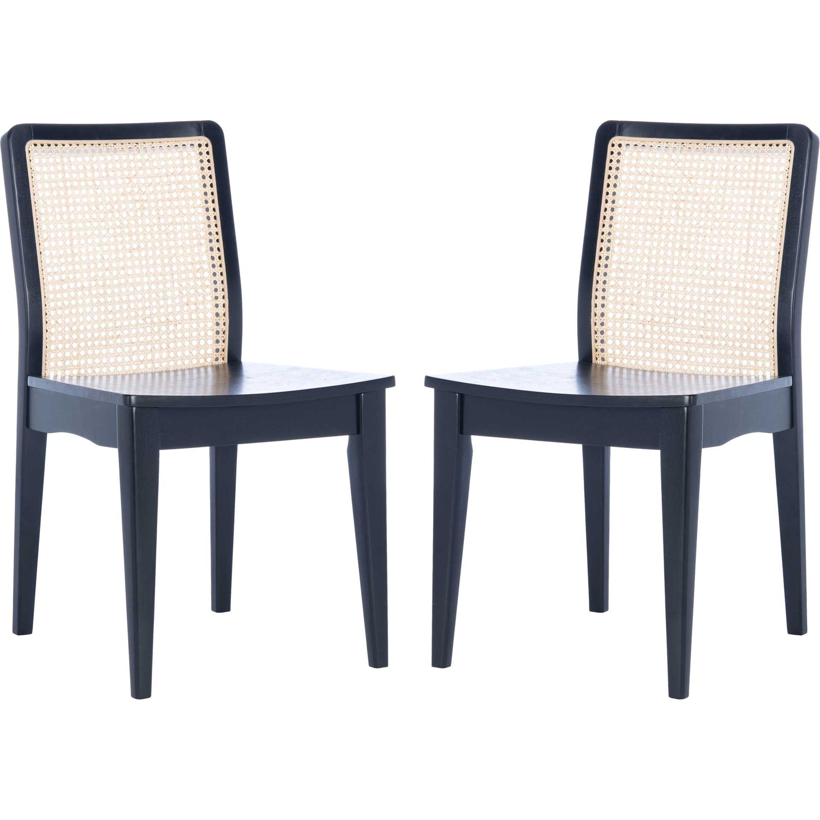 Belomy Rattan Dining Chair Black/Natural (Set of 2)