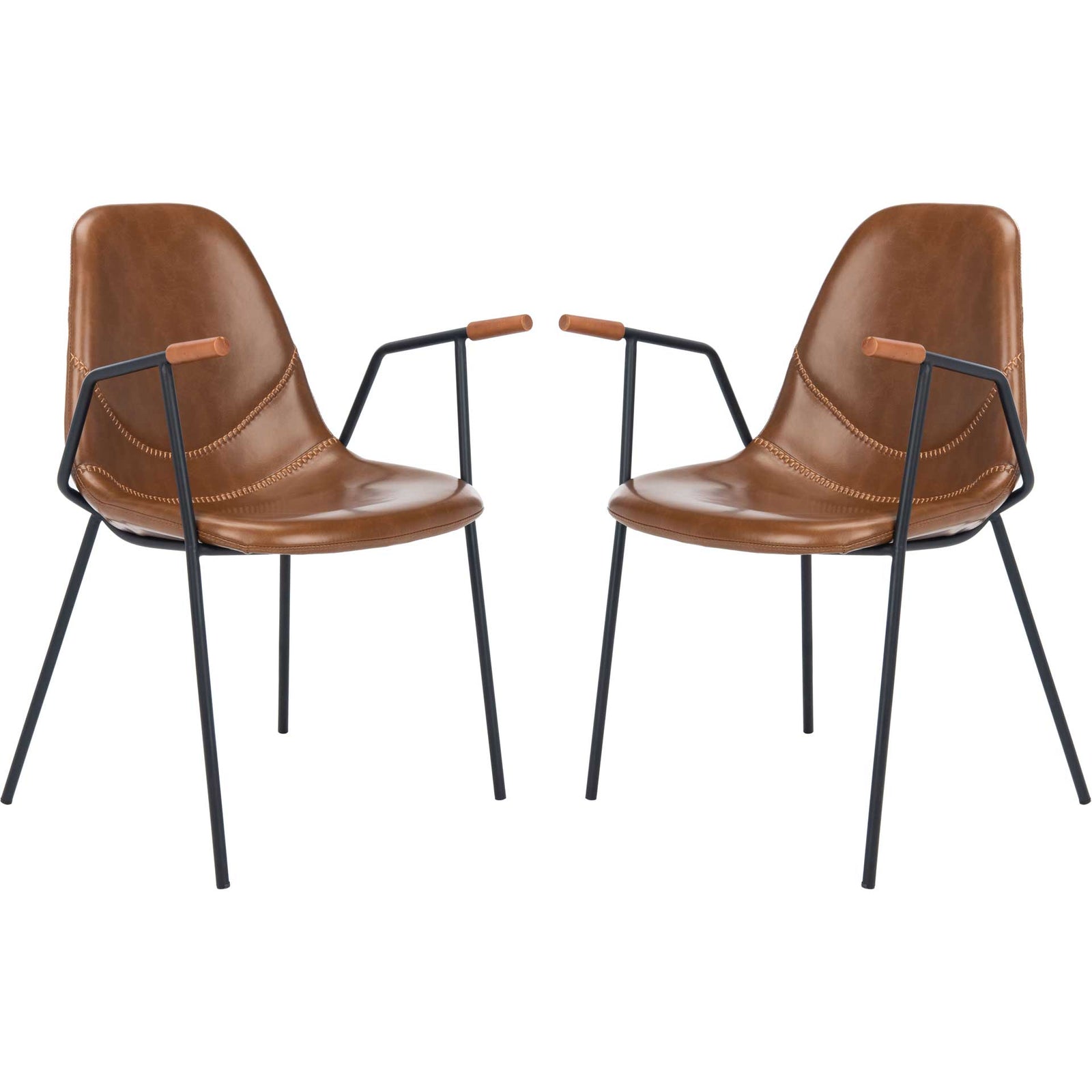 Taos Mid Century Dining Chair Cognac (Set of 2)