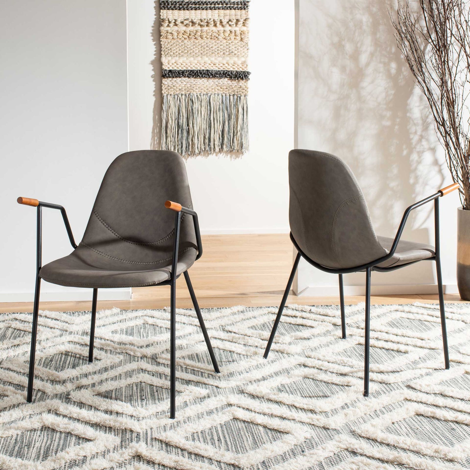 Taos Mid Century Dining Chair Ash Gray (Set of 2)