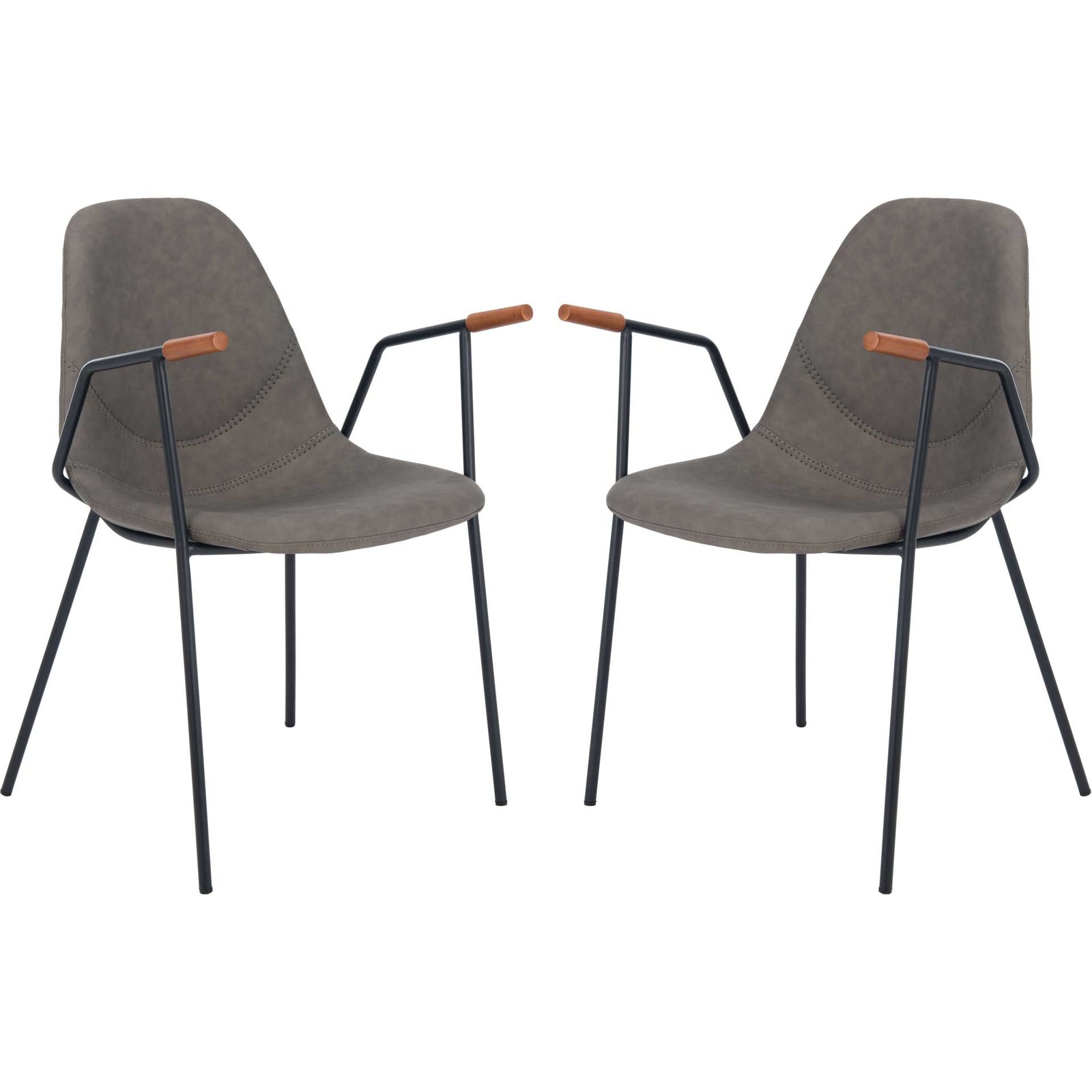 Taos Mid Century Dining Chair Ash Gray (Set of 2)