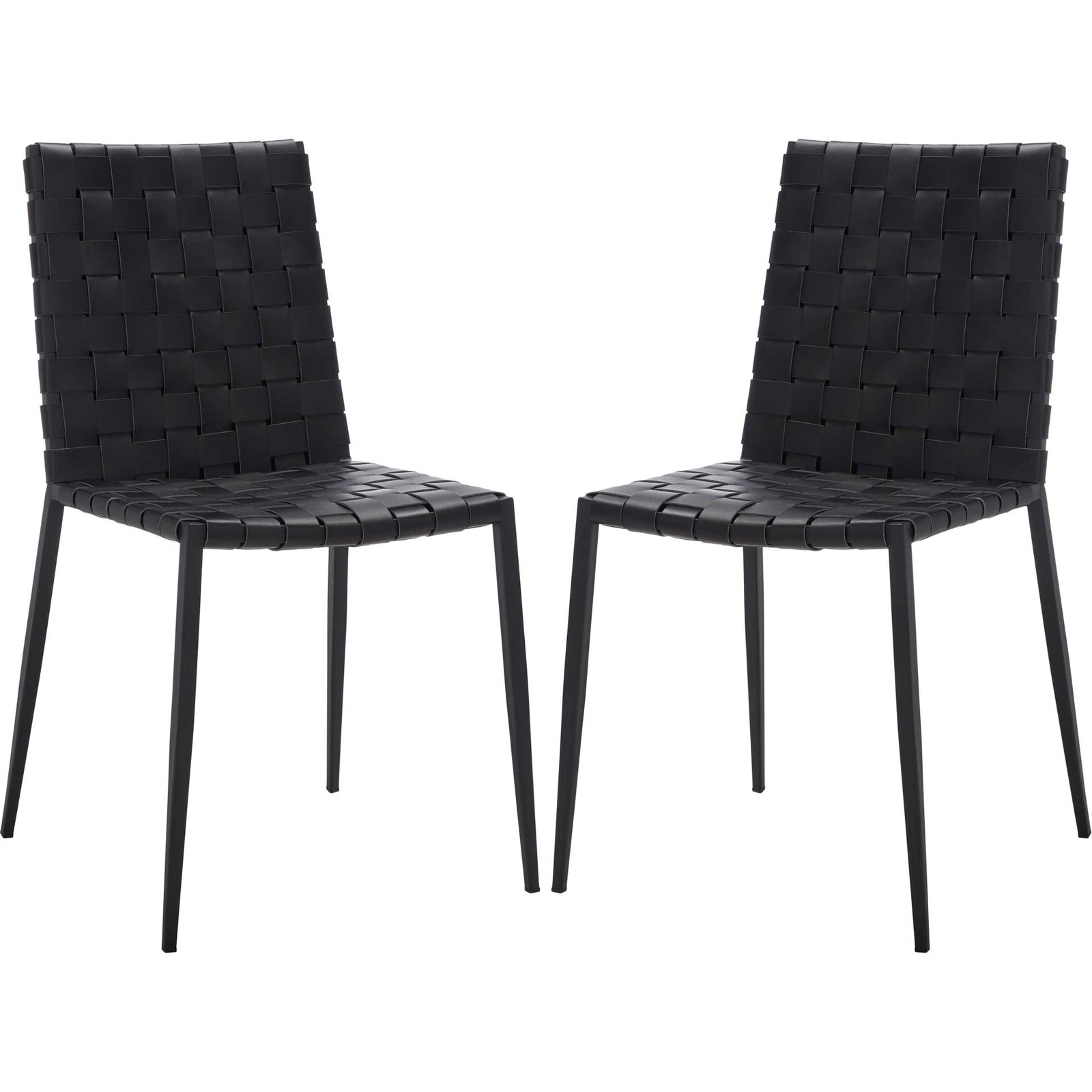 Ralen Woven Dining Chair Black/Black (Set of 2)