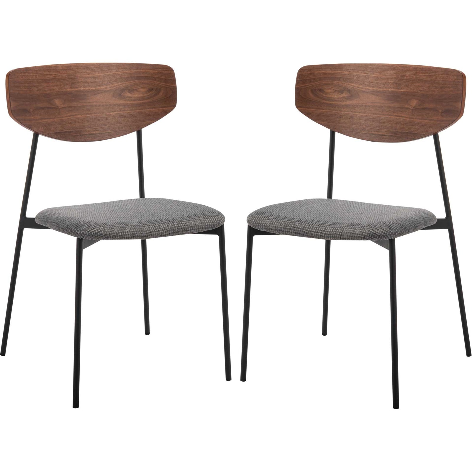 Ryne Dining Chair Walnut/Gray (Set of 2)