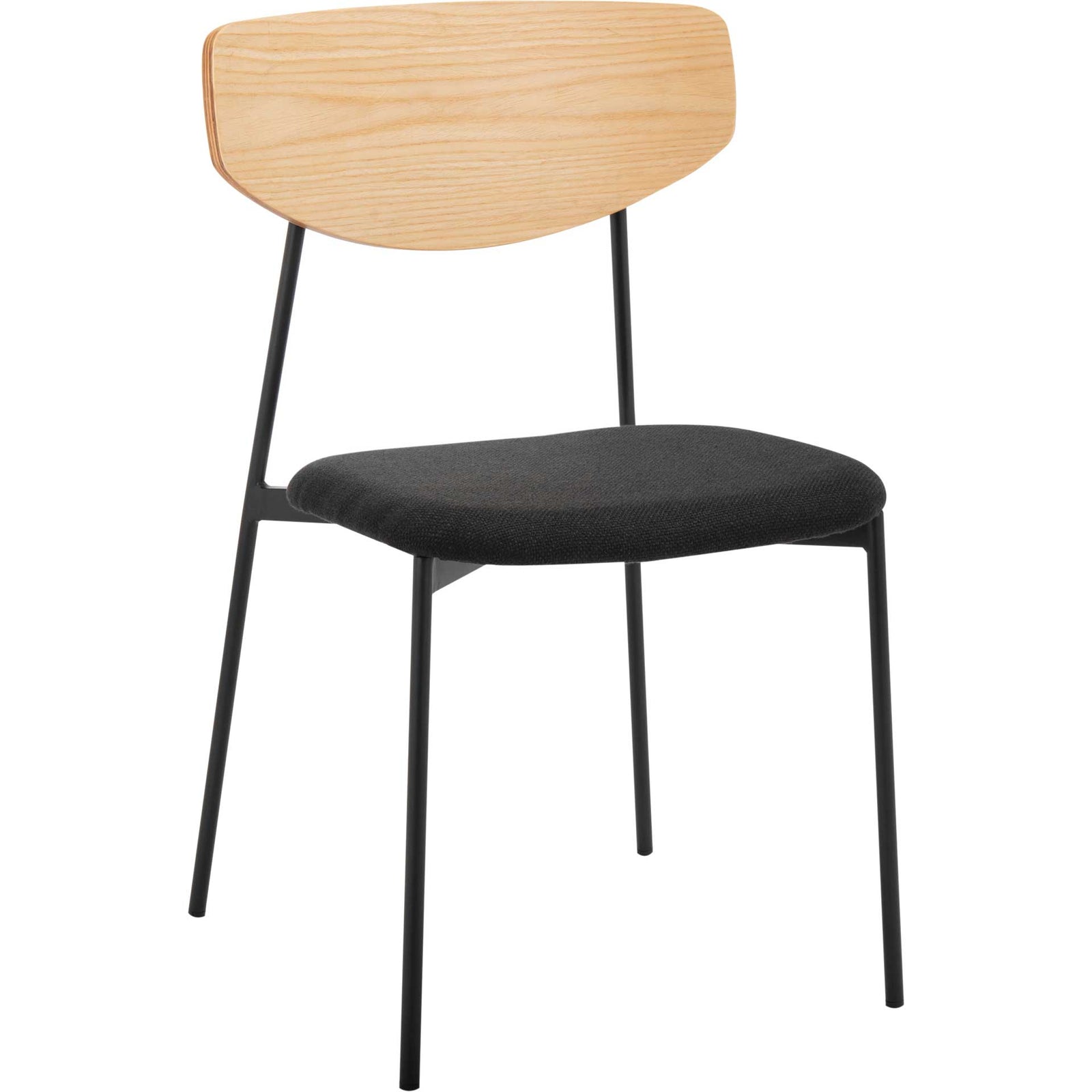 Ryne Dining Chair Oak/Black (Set of 2)