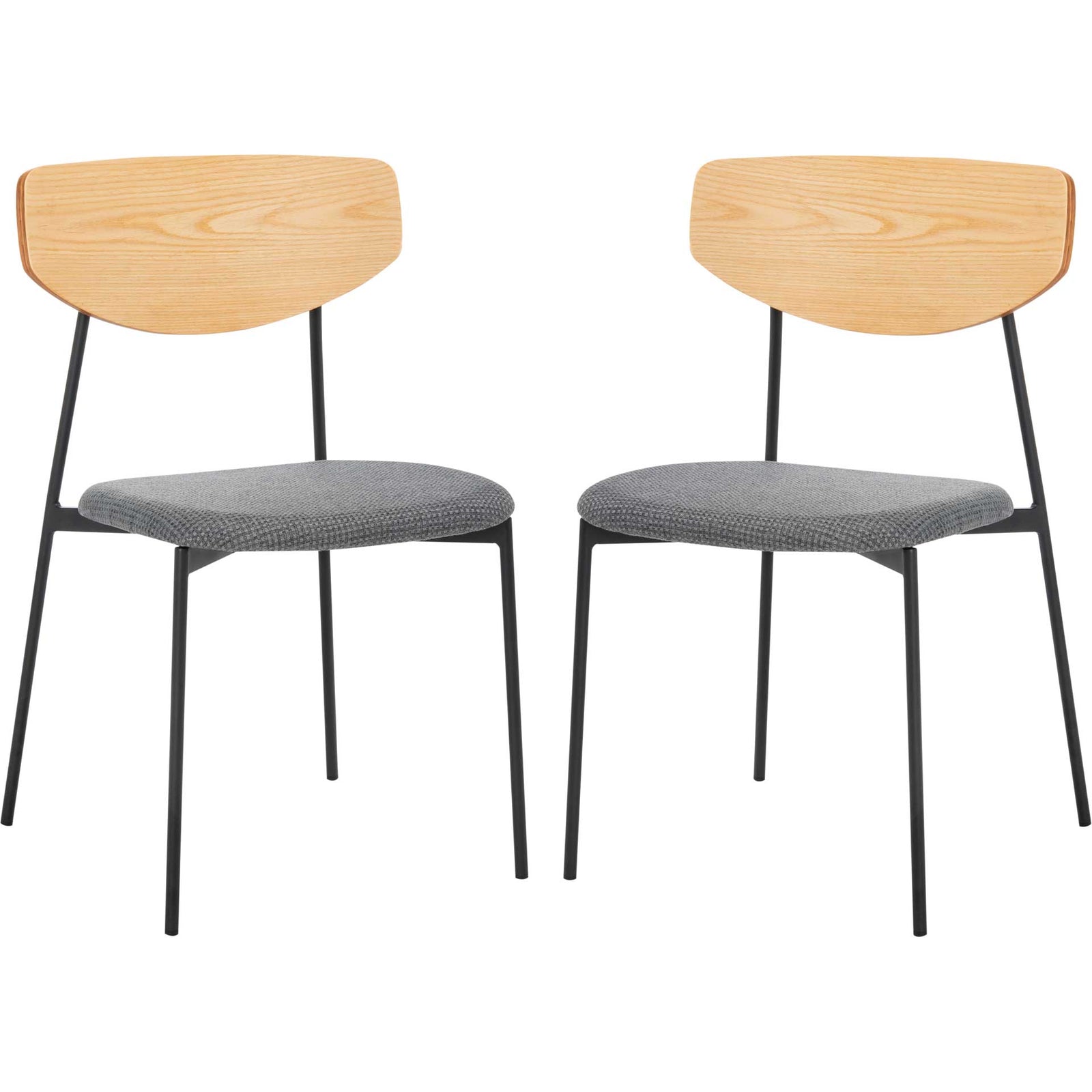 Ryne Dining Chair Oak/Gray (Set of 2)