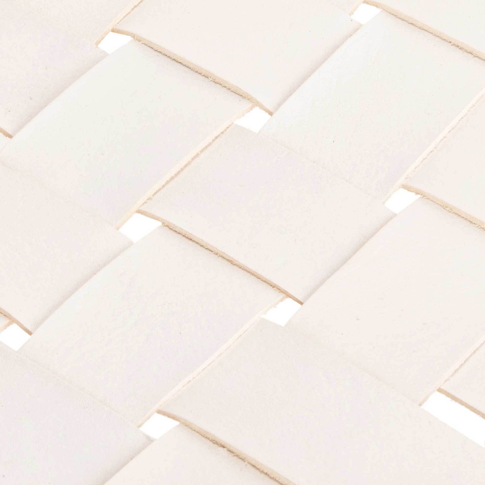 Tara Leather Dining Chair White/Natural (Set of 2)