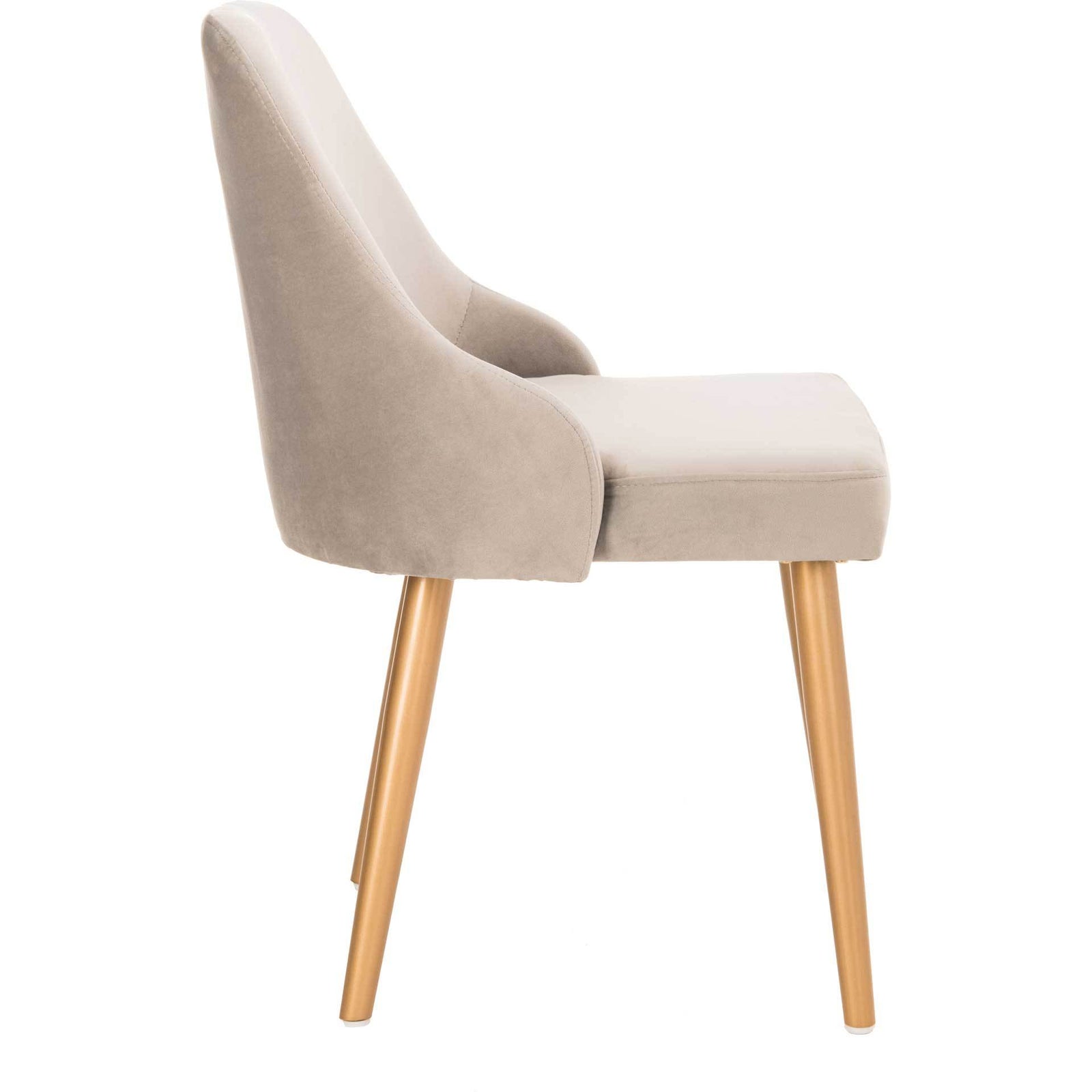 Luis Upholstered Dining Chair Gray/Gold (Set of 2)