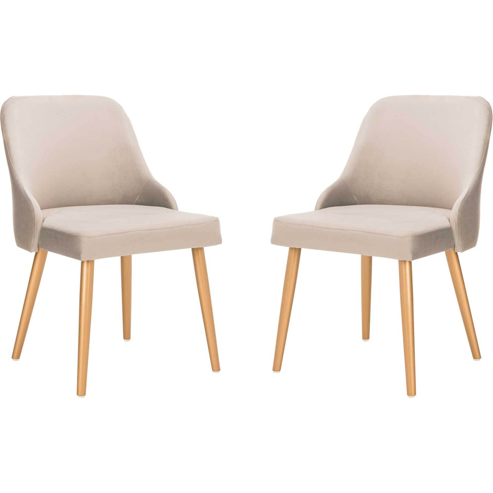 Luis Upholstered Dining Chair Gray/Gold (Set of 2)