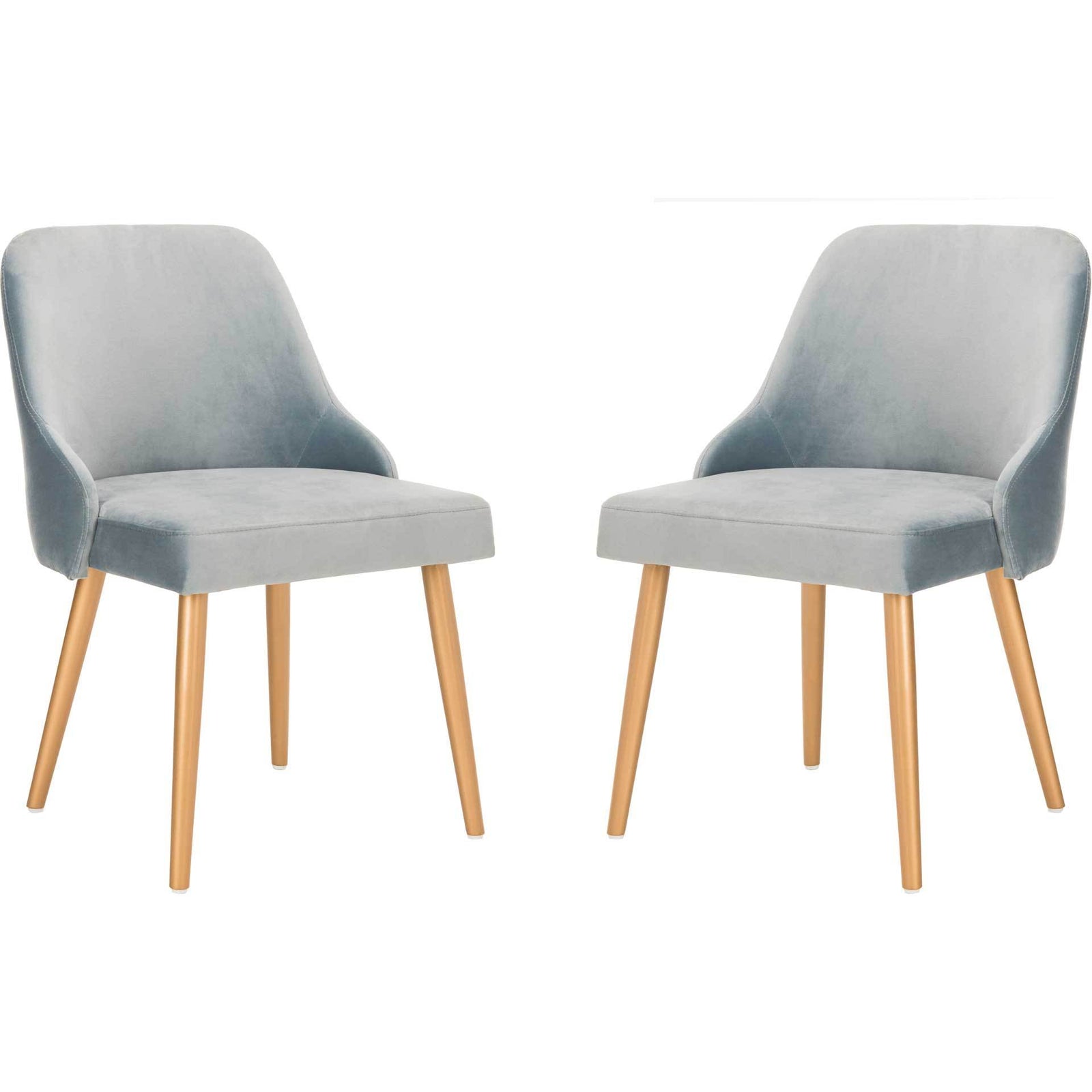 Luis Upholstered Dining Chair Slate Blue/Gold (Set of 2)