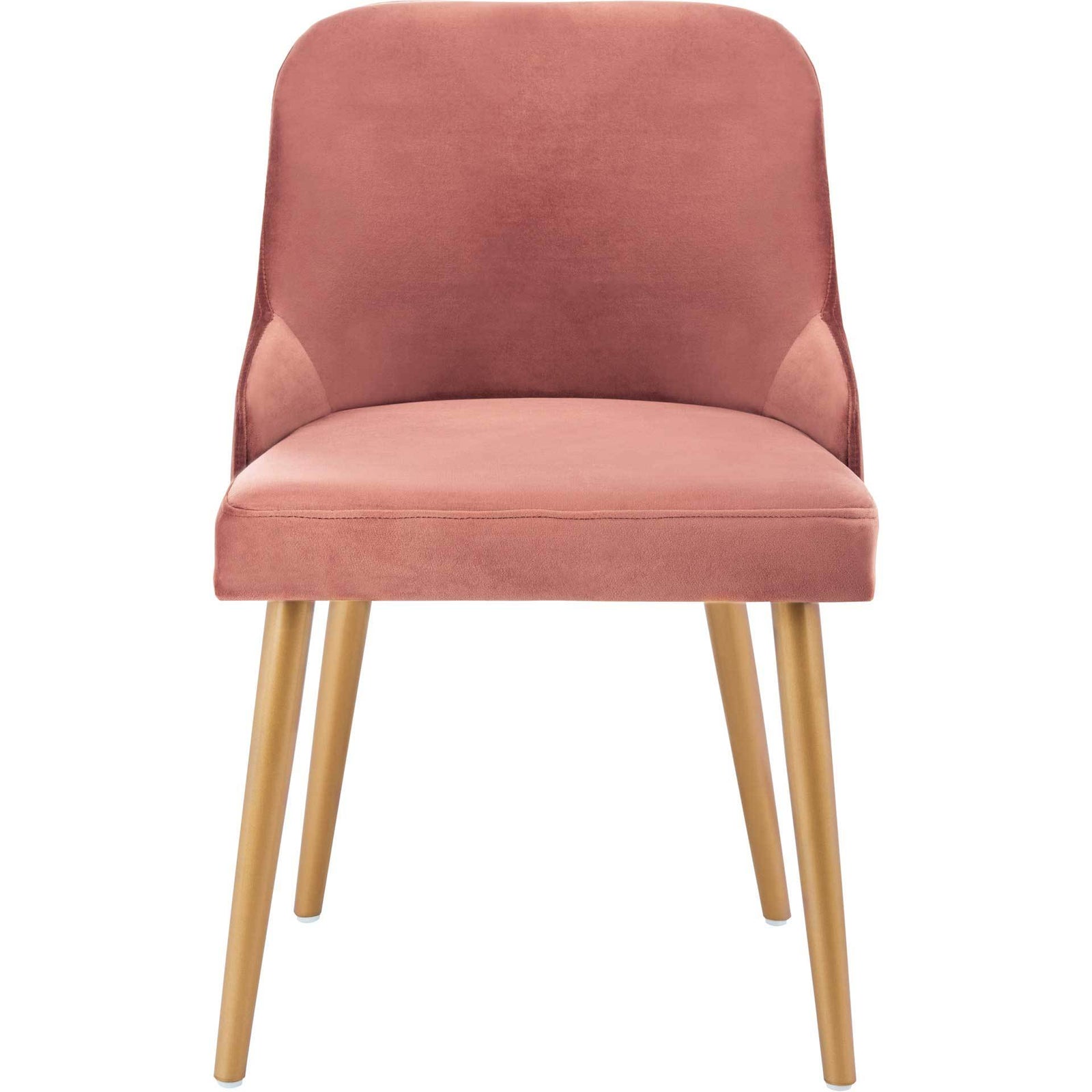 Luis Upholstered Dining Chair Dusty Rose/Gold (Set of 2)