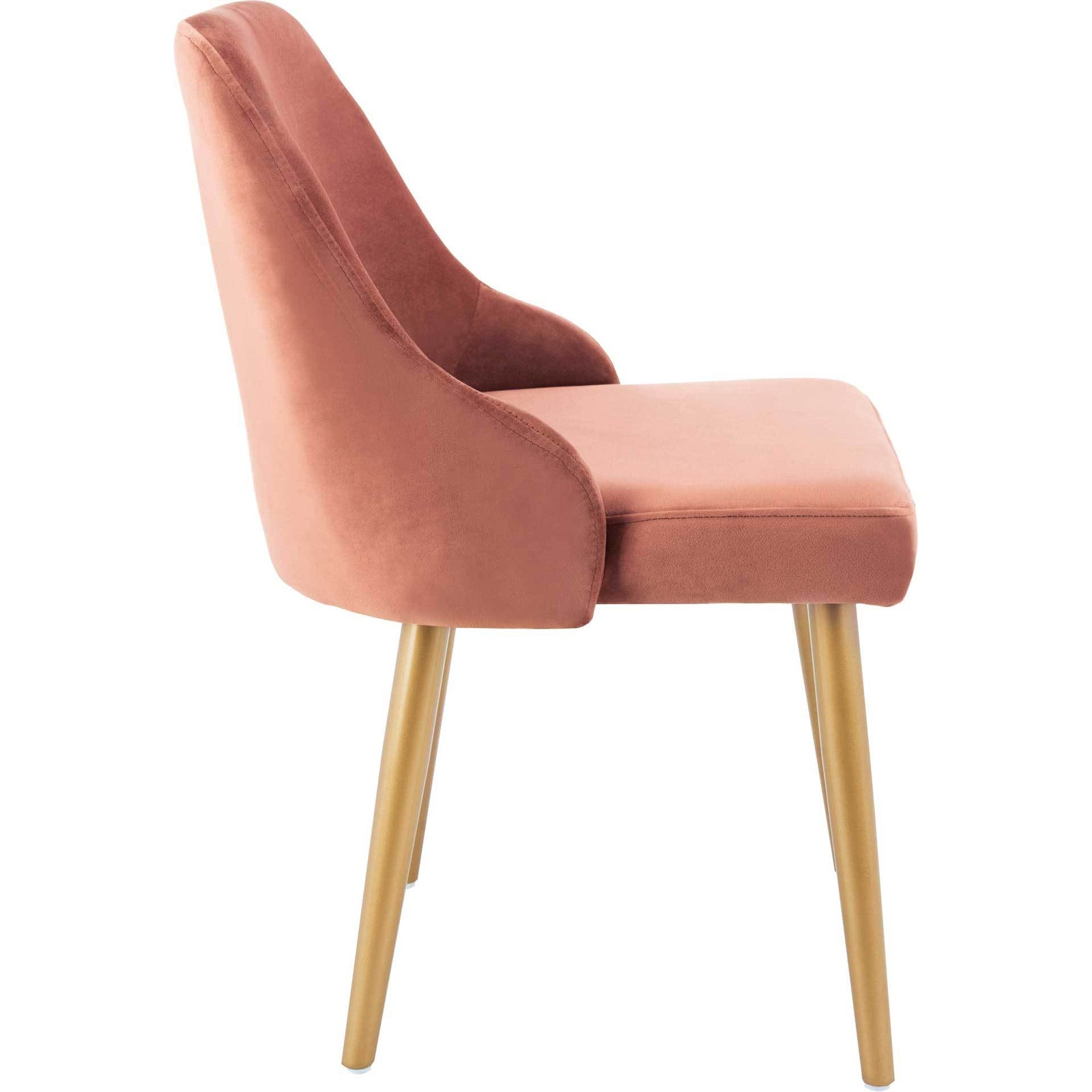 Luis Upholstered Dining Chair Dusty Rose/Gold (Set of 2)