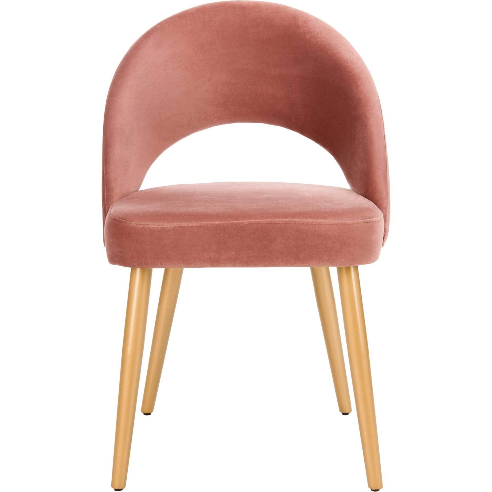 Gia Retro Dining Chair Dusty Rose/Gold (Set of 2)