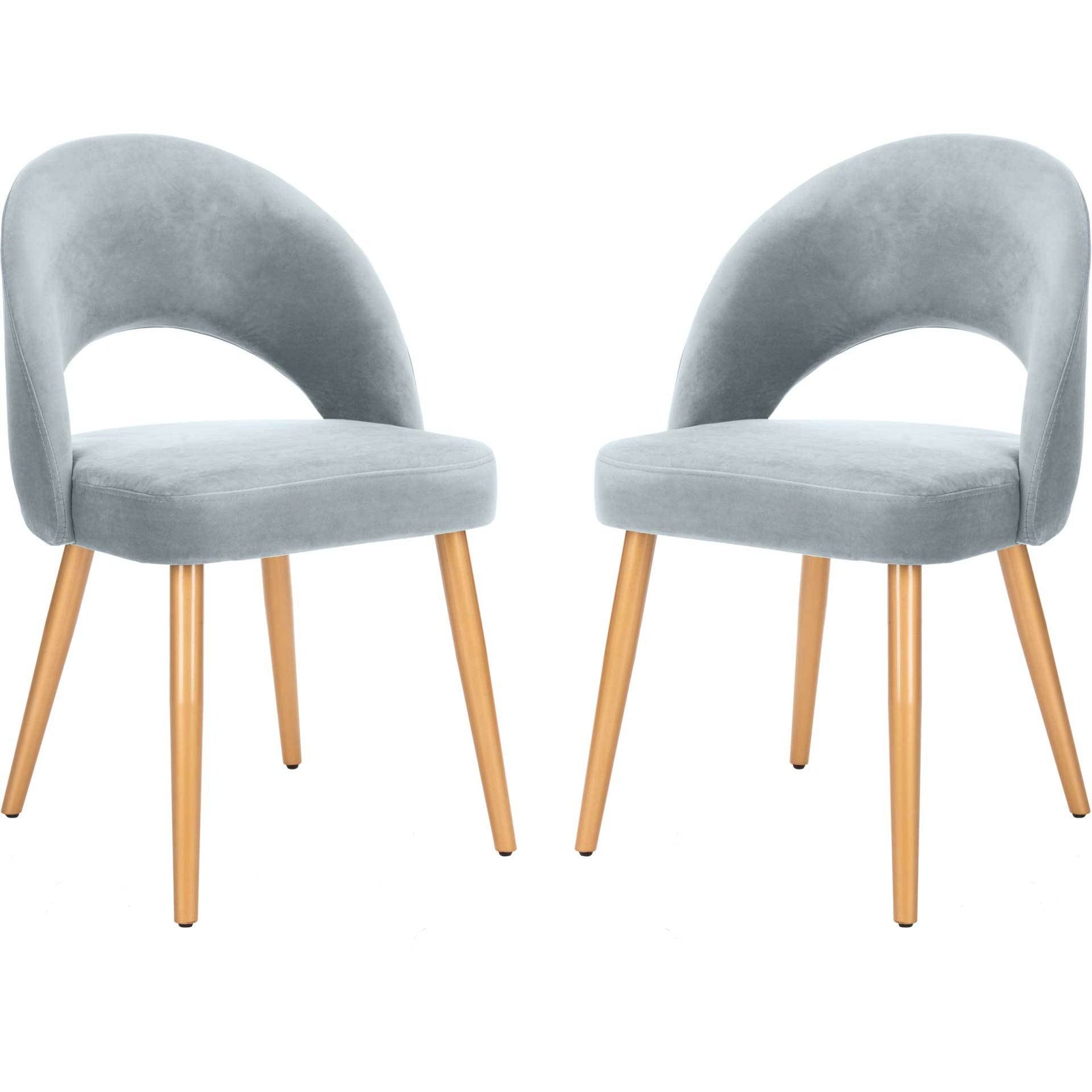 Gia Retro Dining Chair Slate Blue/Gold (Set of 2)