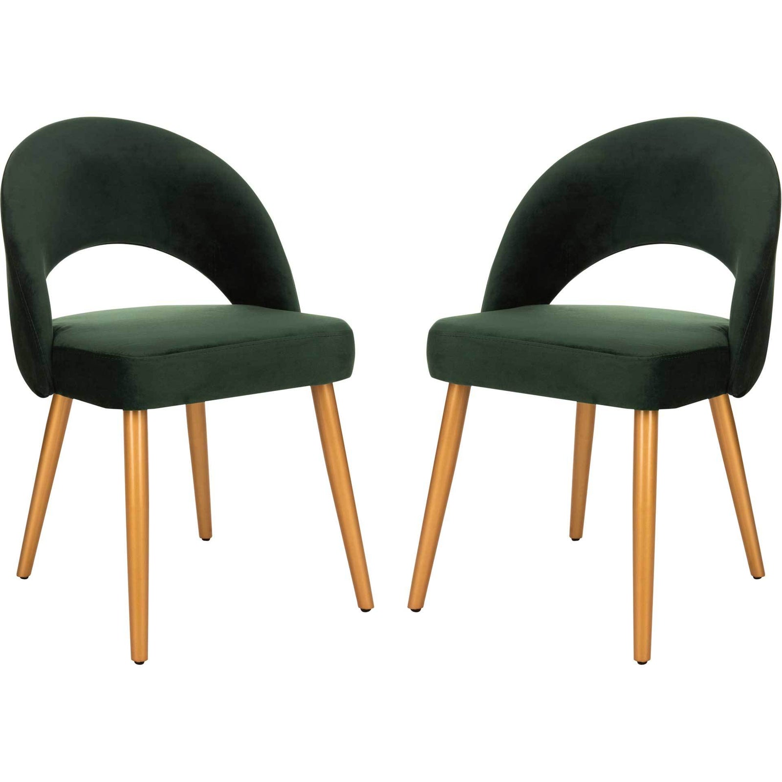 Gia Retro Dining Chair Malachite Green/Gold (Set of 2)