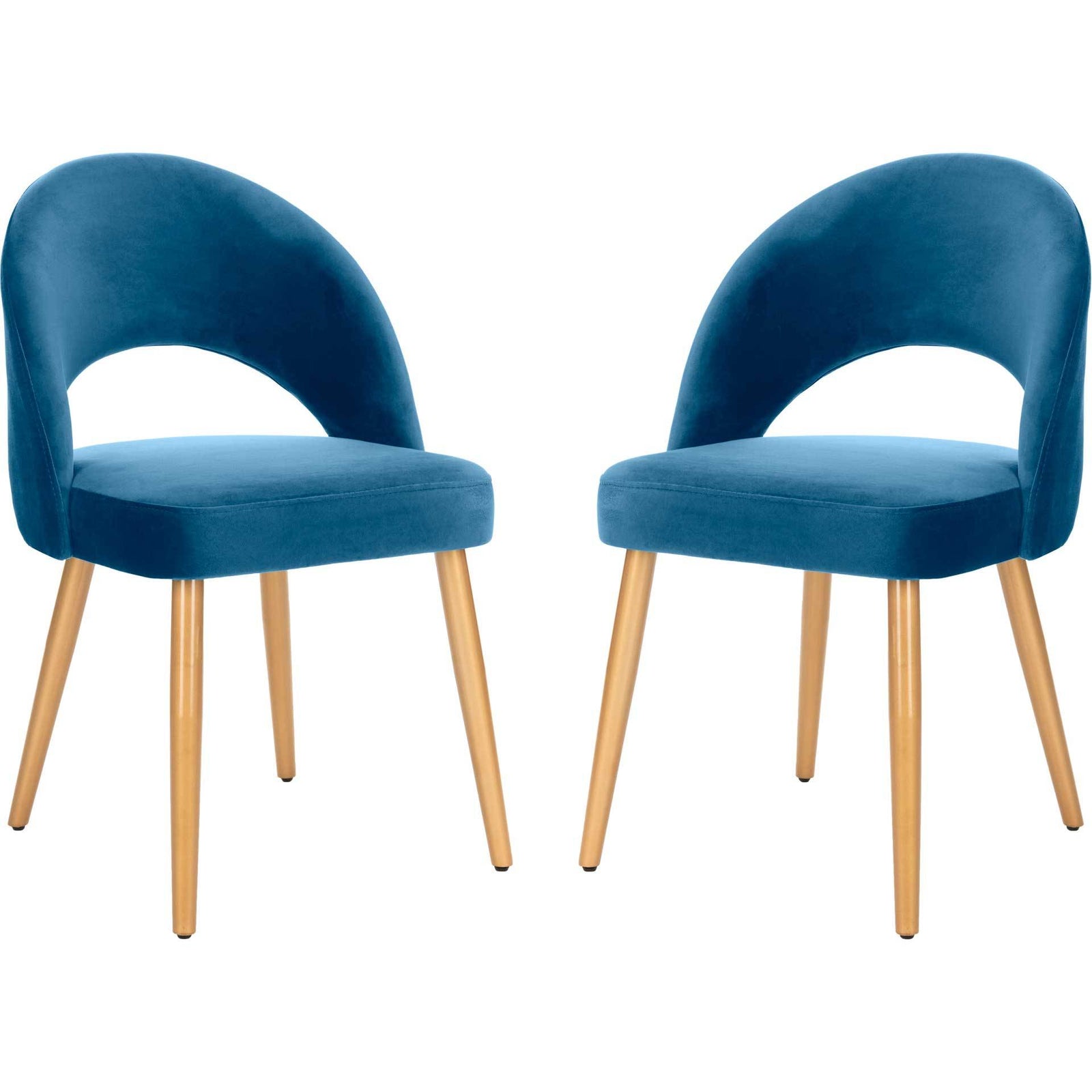 Gia Retro Dining Chair Navy/Gold (Set of 2)