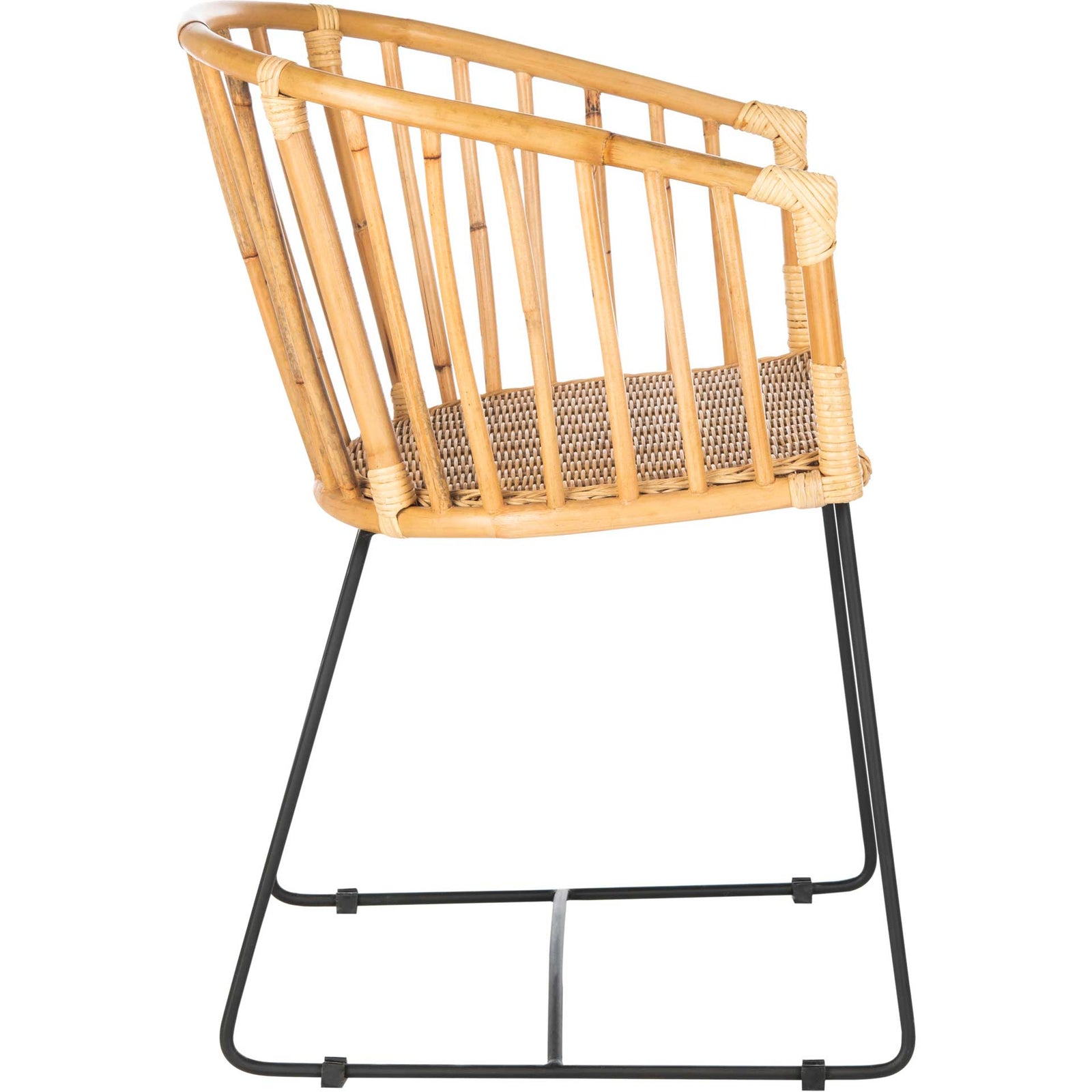 Siltan Rattan Barrel Dining Chair Natural/Black