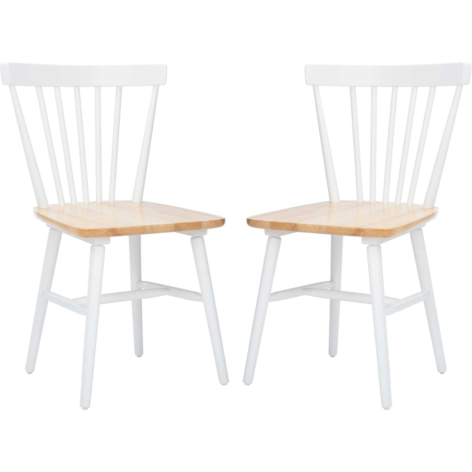 Wilder Spindle Back Dining Chair White/Natural (Set of 2)