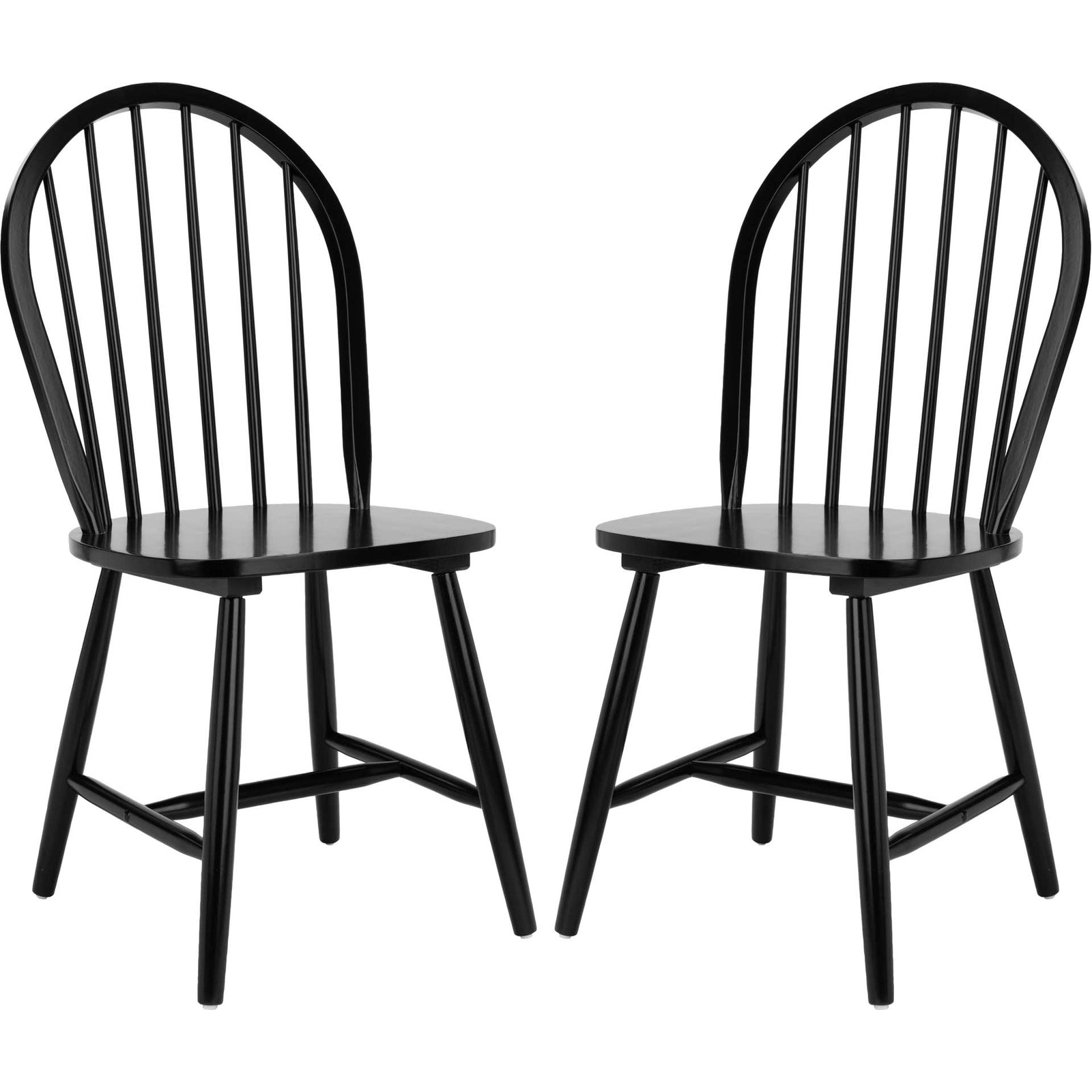 Calista Spindle Back Chair Black (Set of 2)
