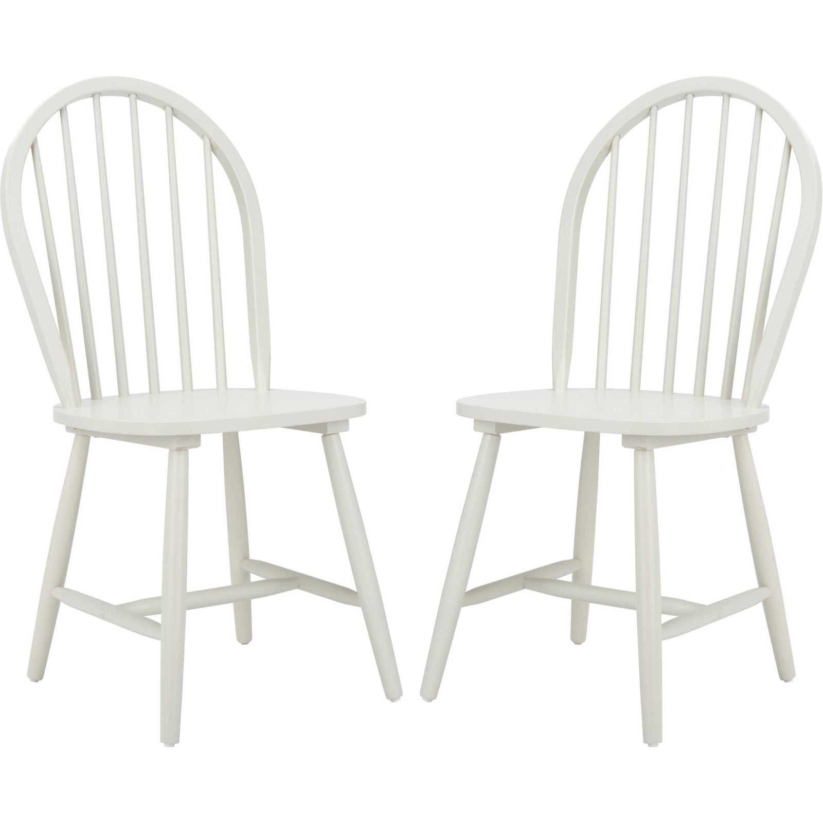 Calista Spindle Back Chair Off White (Set of 2)
