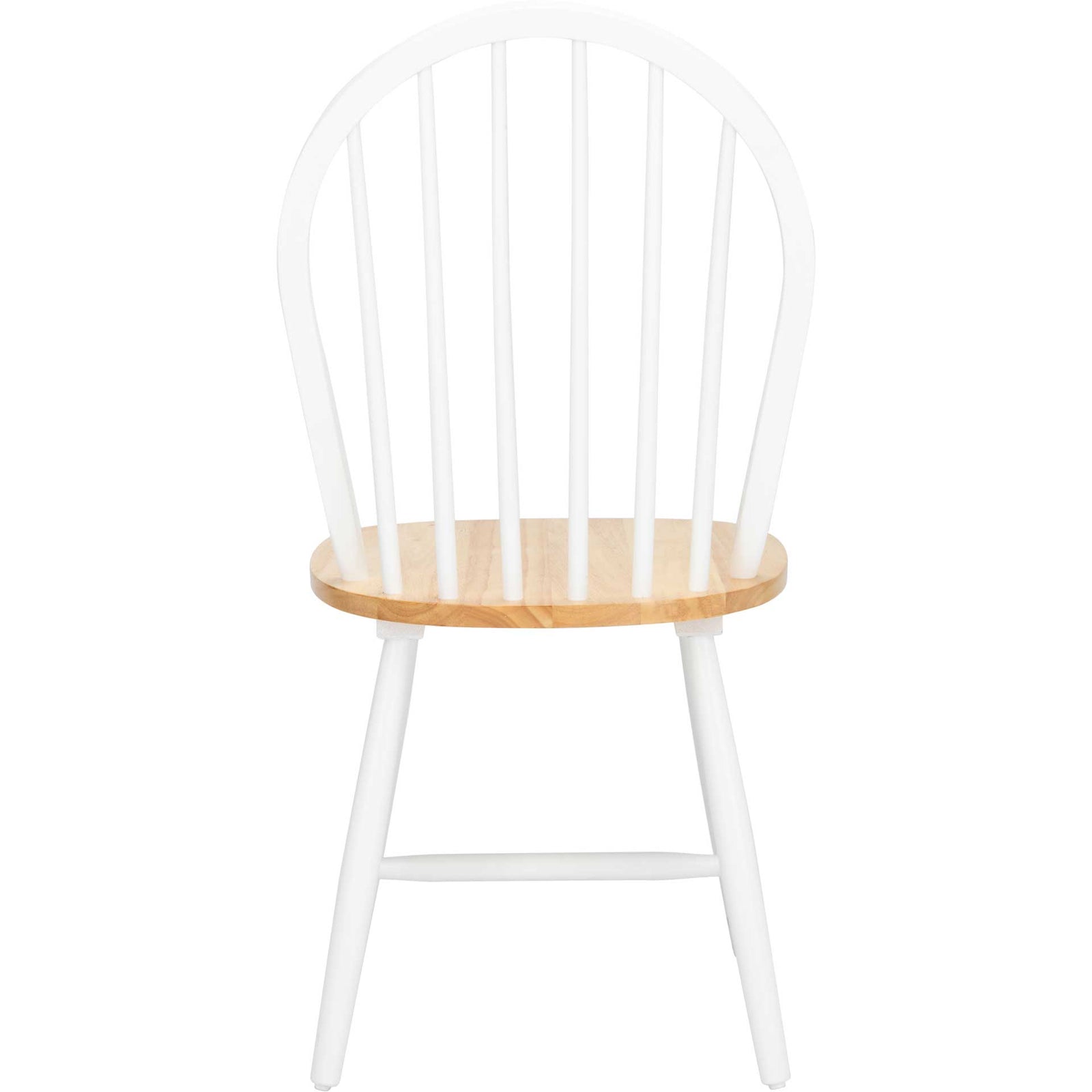 Calista Spindle Back Chair White/Natural (Set of 2)
