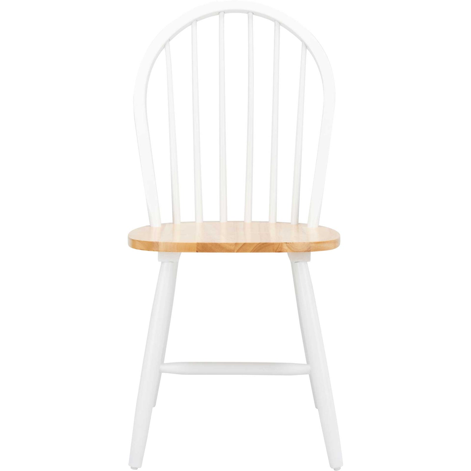 Calista Spindle Back Chair White/Natural (Set of 2)