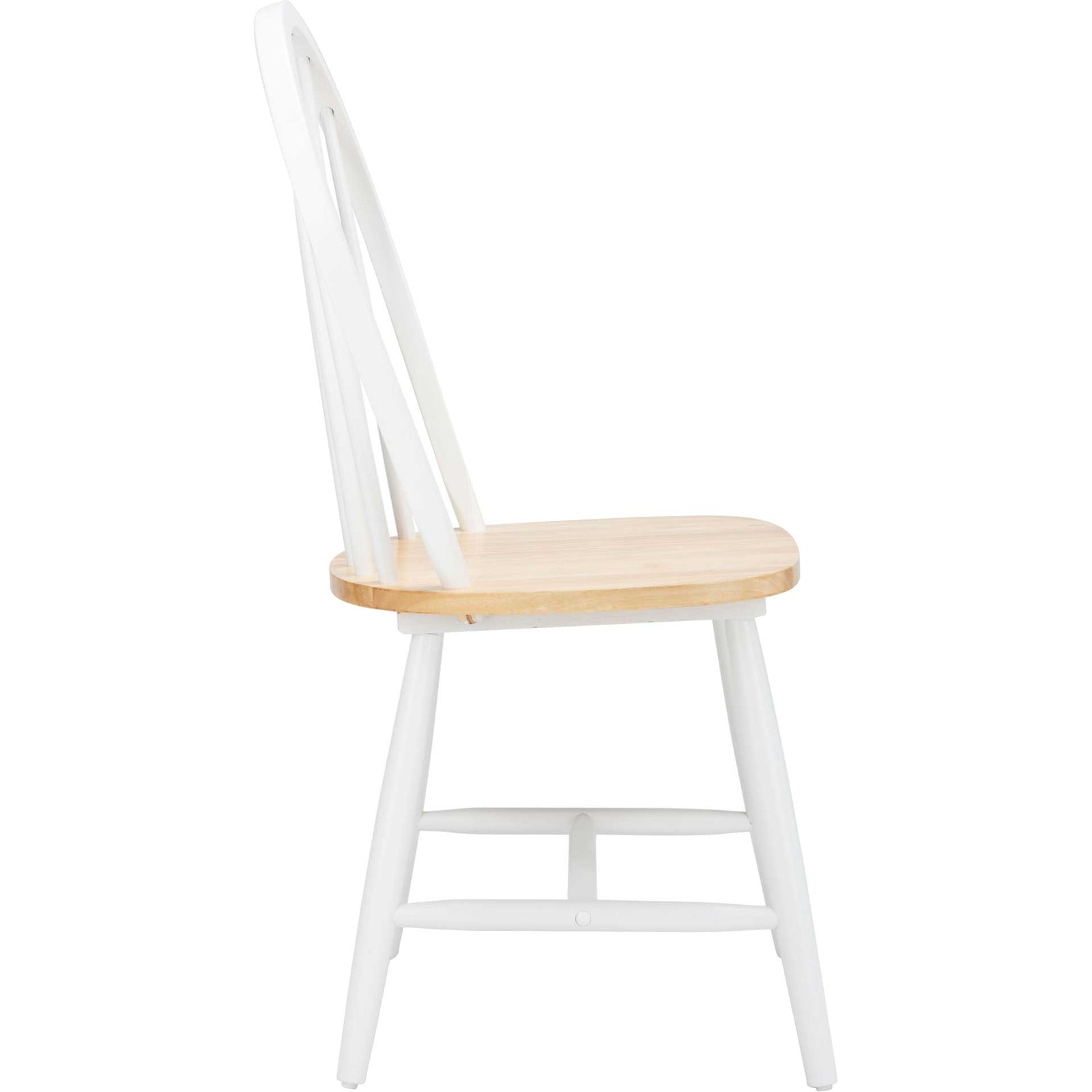 Calista Spindle Back Chair White/Natural (Set of 2)