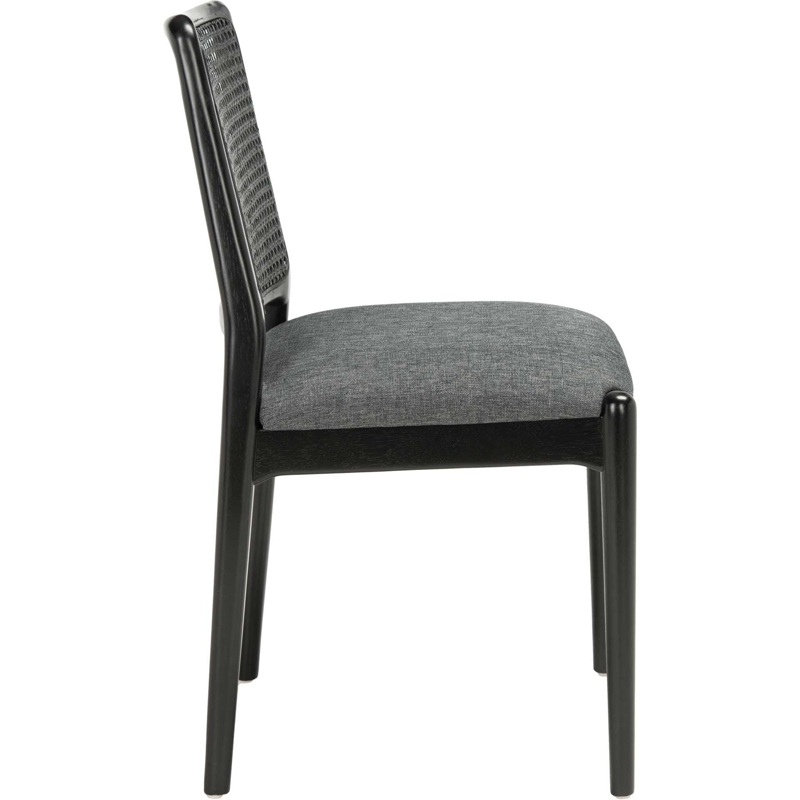 Remi Rattan Dining Chair Black/Gray (Set of 2)