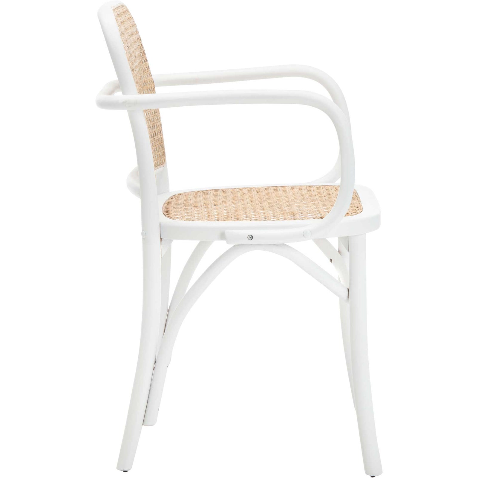 Keanu Cane Dining Chair White/Natural