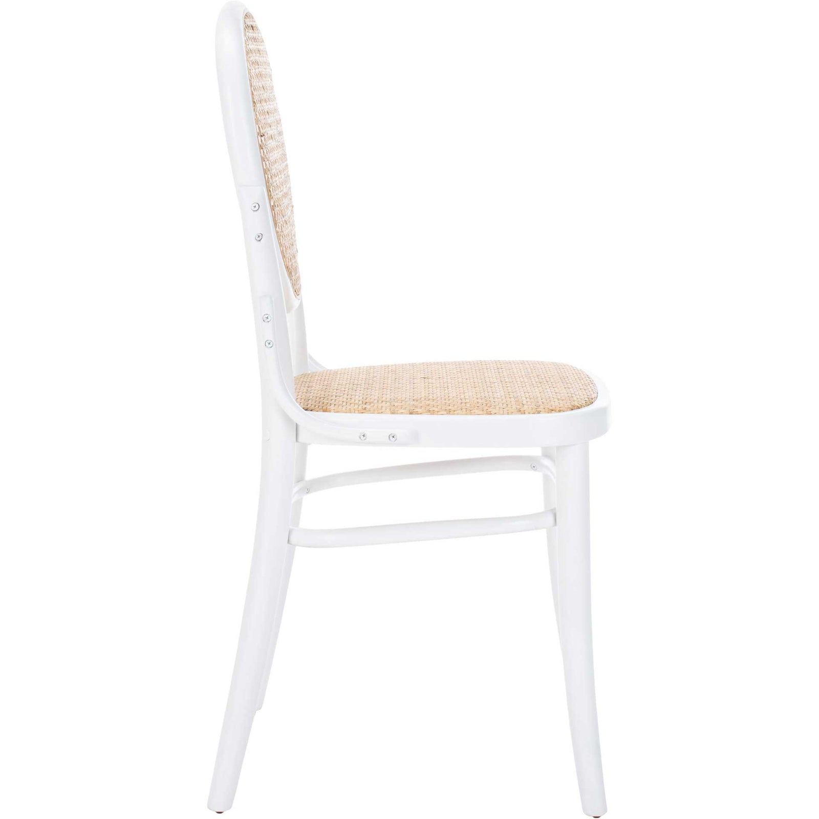 Sonia Cane Dining Chair White/Natural (Set of 2)