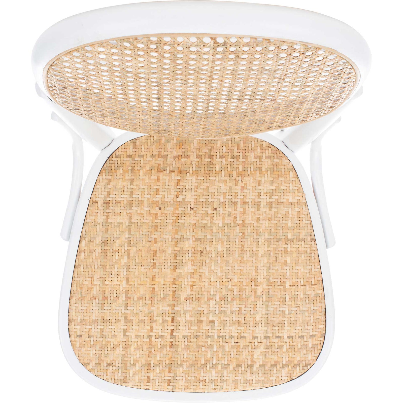 Sonia Cane Dining Chair White/Natural (Set of 2)