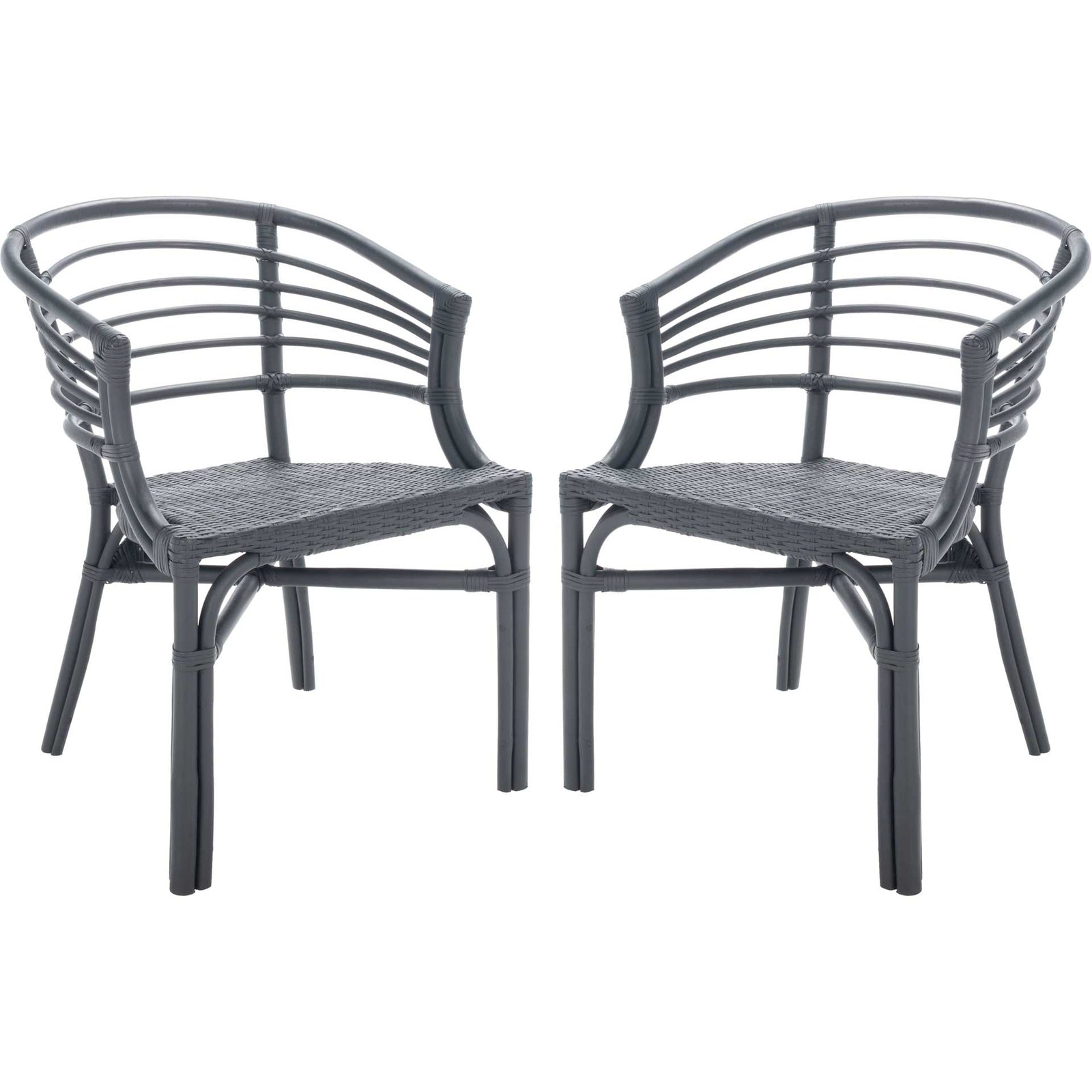 Elisio Rattan Dining Chair Black (Set of 2)