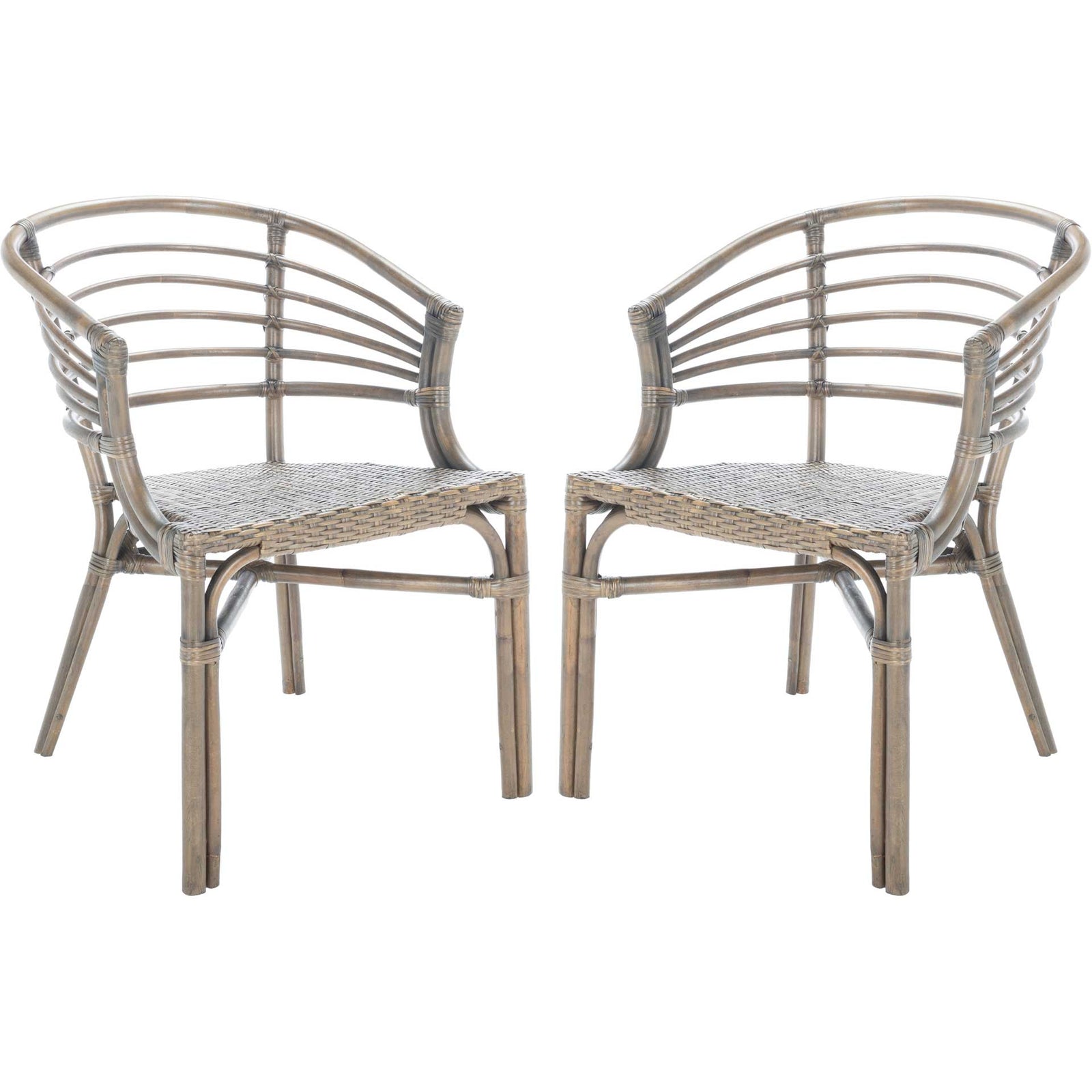 Elisio Rattan Dining Chair Walnut (Set of 2)