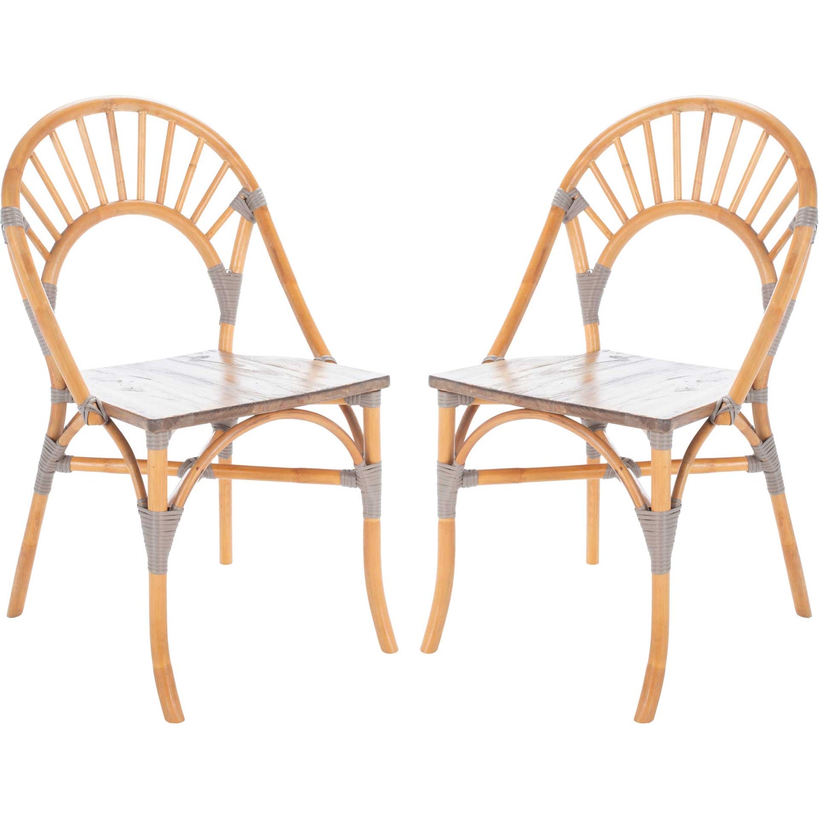 Byram Rattan Dining Chair Light Honey (Set of 2)