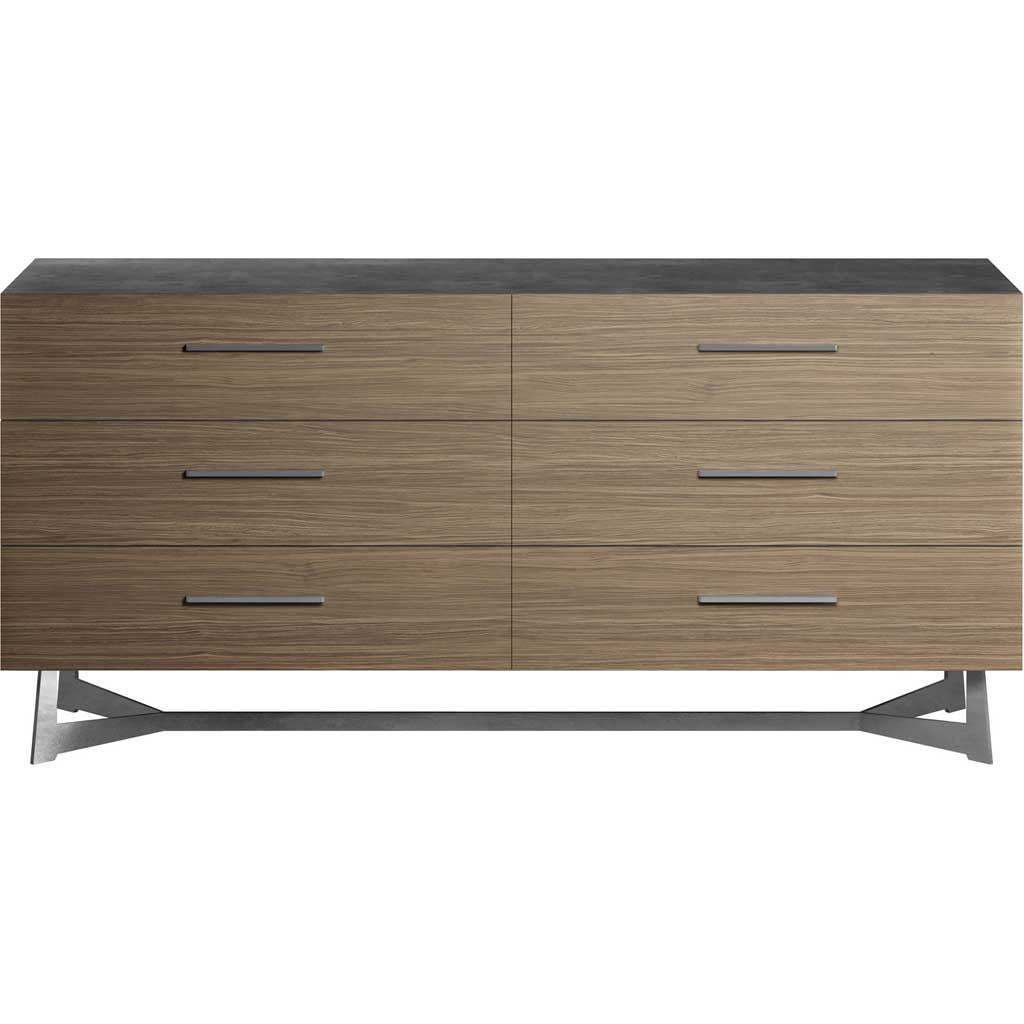Broome Dresser Concrete/Latte Walnut