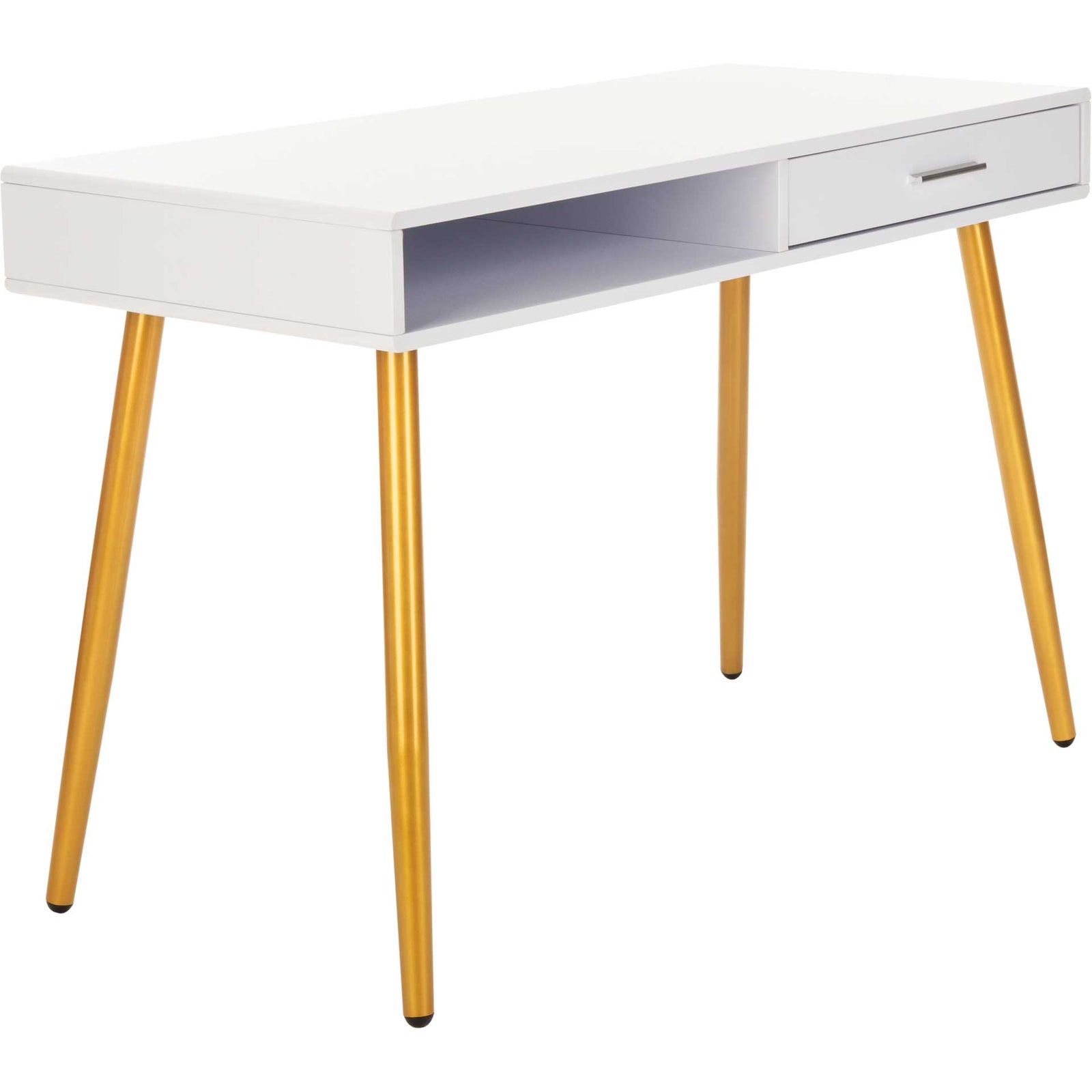 Joe 1 Drawer 1 Shelf Desk White/Gold