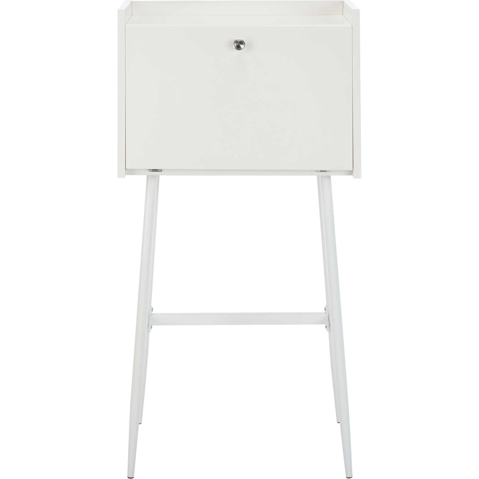 Xavier Modern Secretary Desk White/White