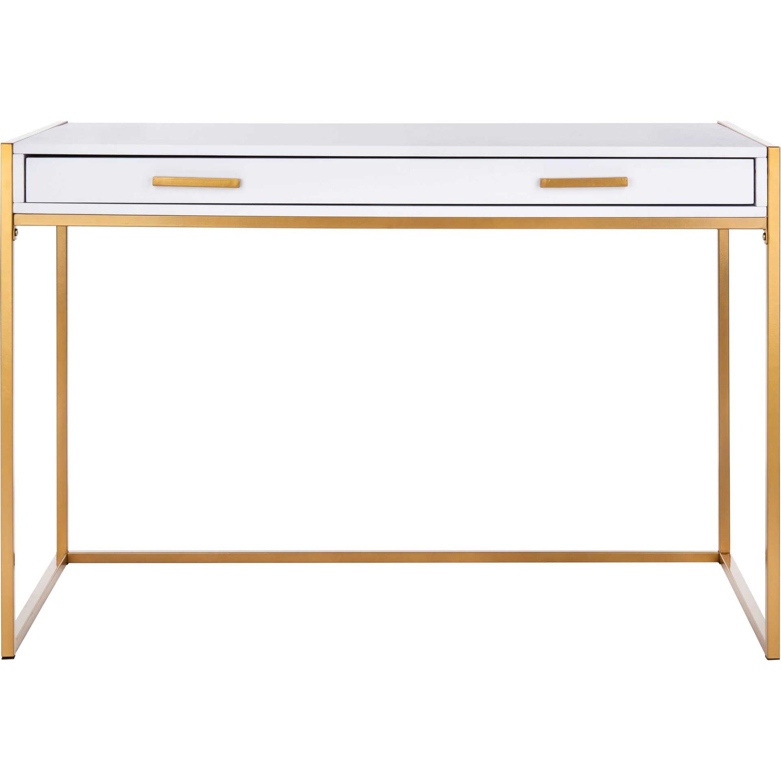 Elvis 1 Drawer Desk White/Gold